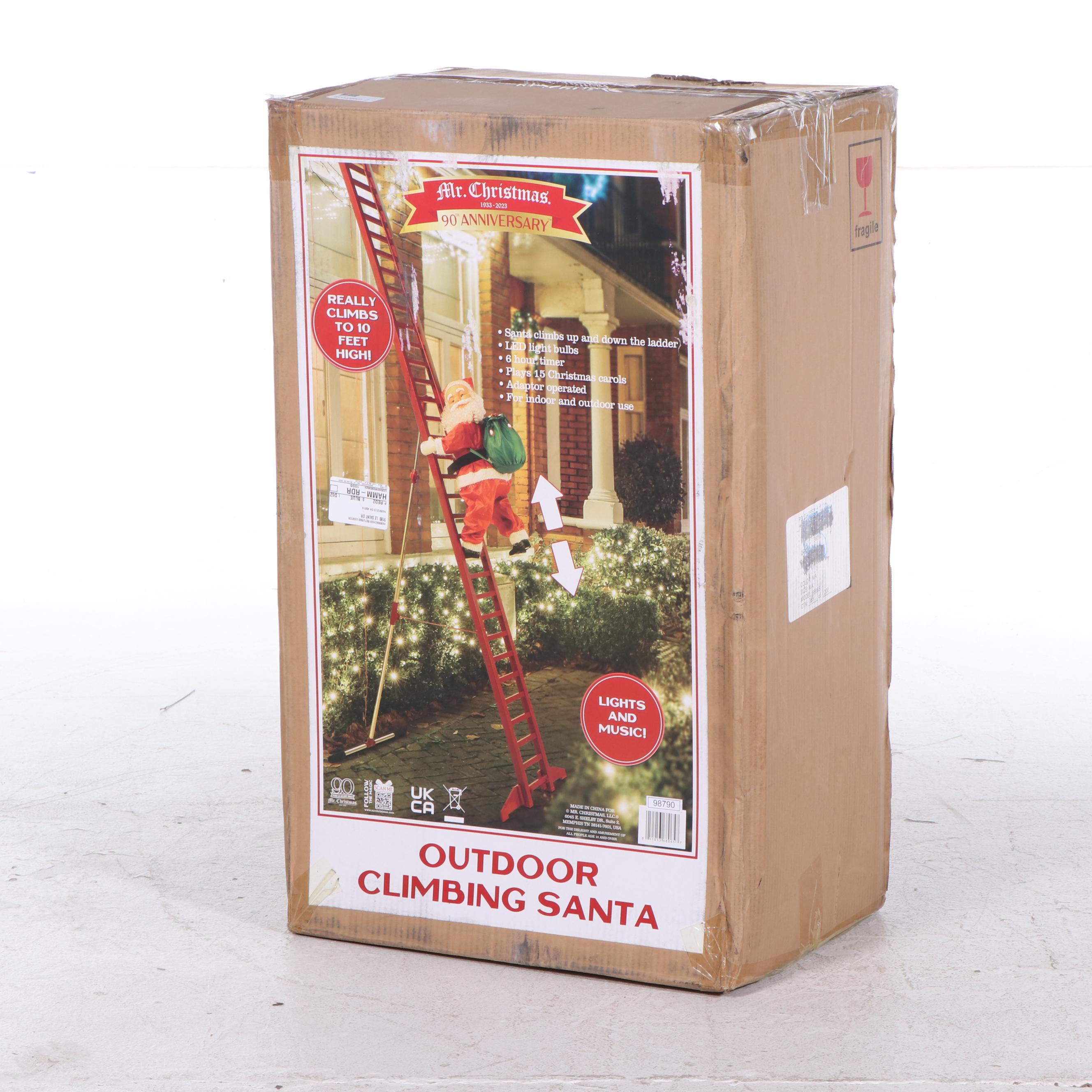 Mr. Christmas Animated Outdoor Climbing Santa Decoration