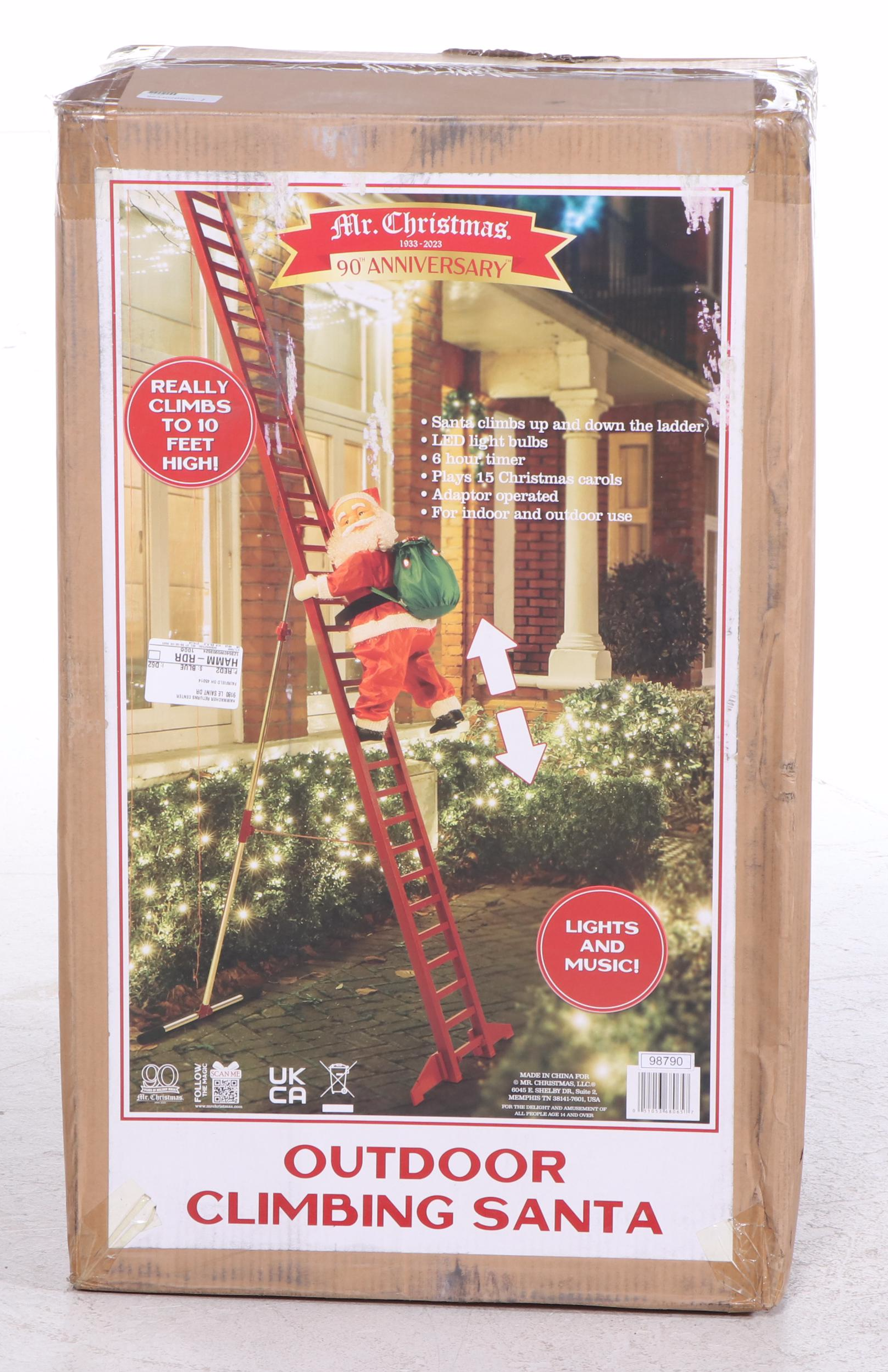 Mr. Christmas Animated Outdoor Climbing Santa Decoration