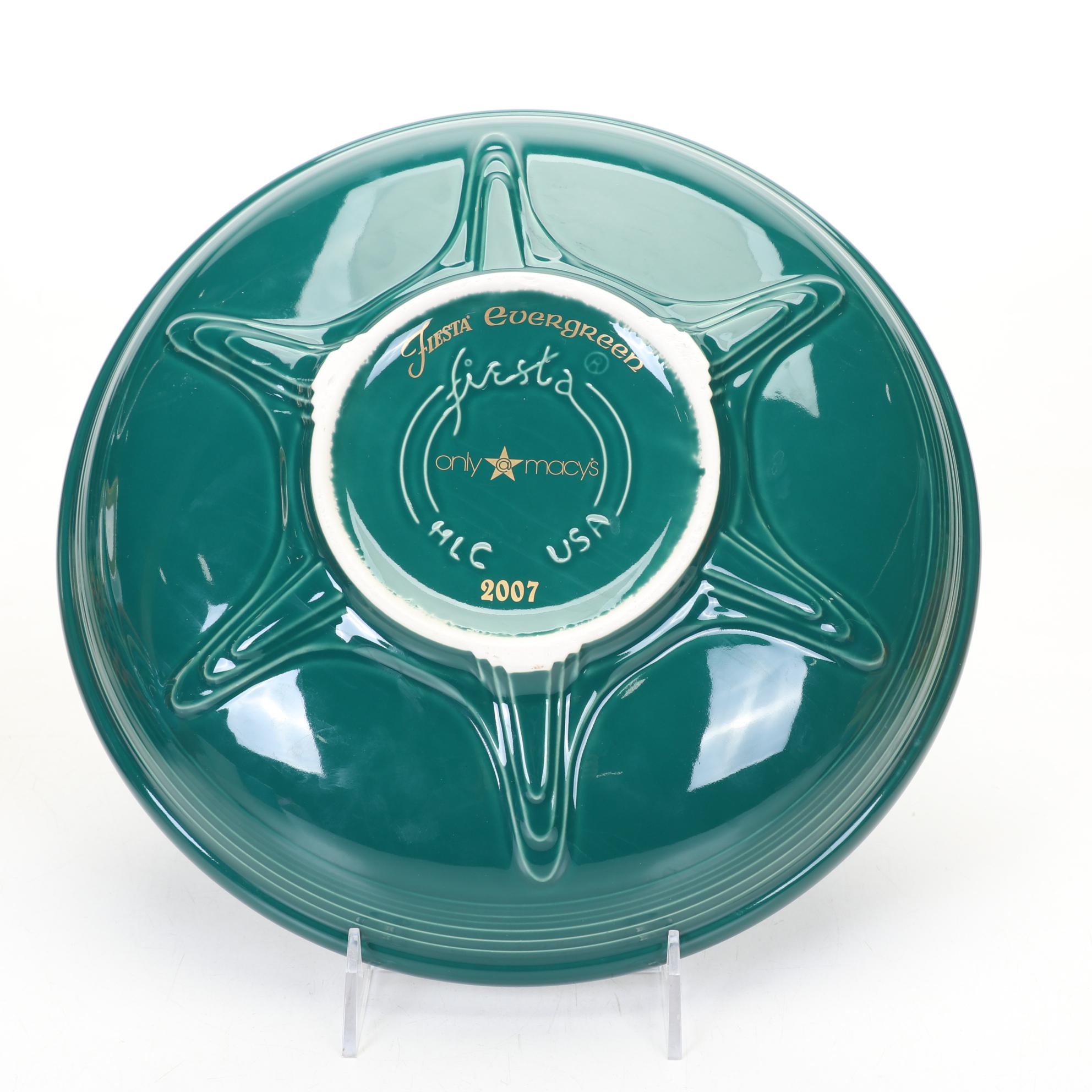 Modern "Fiesta" Collection Features Ltd. Edition Evergreen Bowl & Peacock Teapot