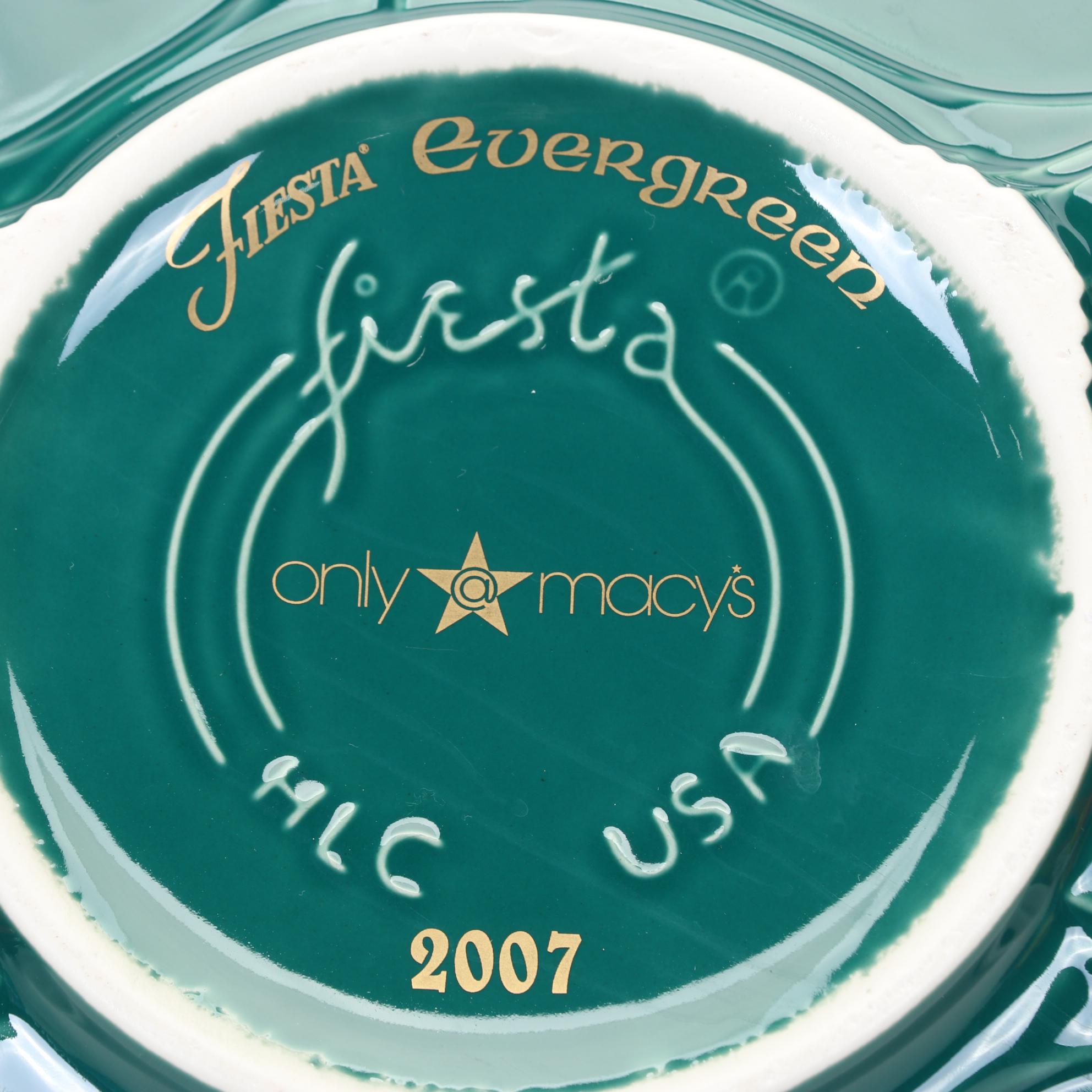 Modern "Fiesta" Collection Features Ltd. Edition Evergreen Bowl & Peacock Teapot