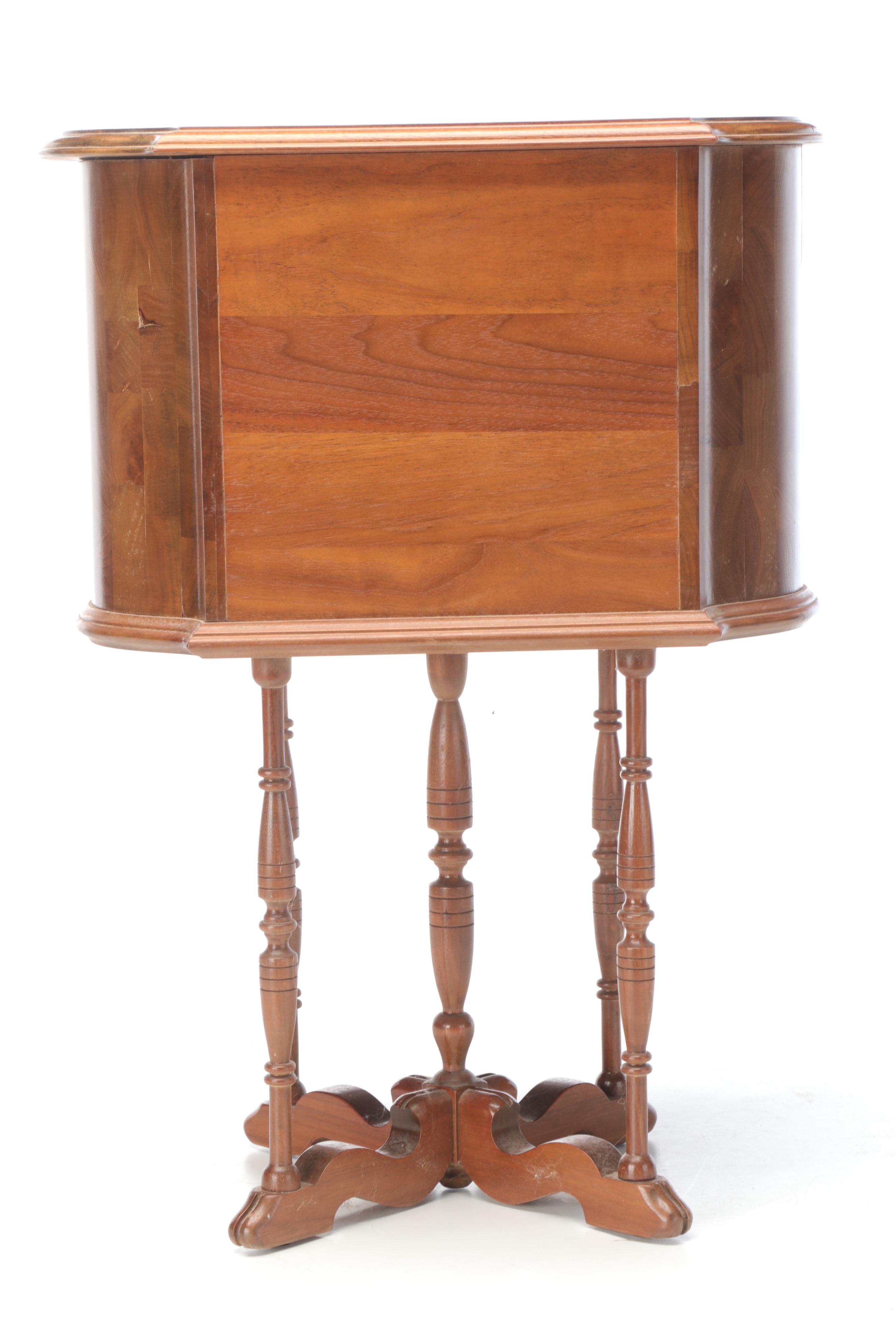 Martha Washington Style Walnut Sewing Cabinet