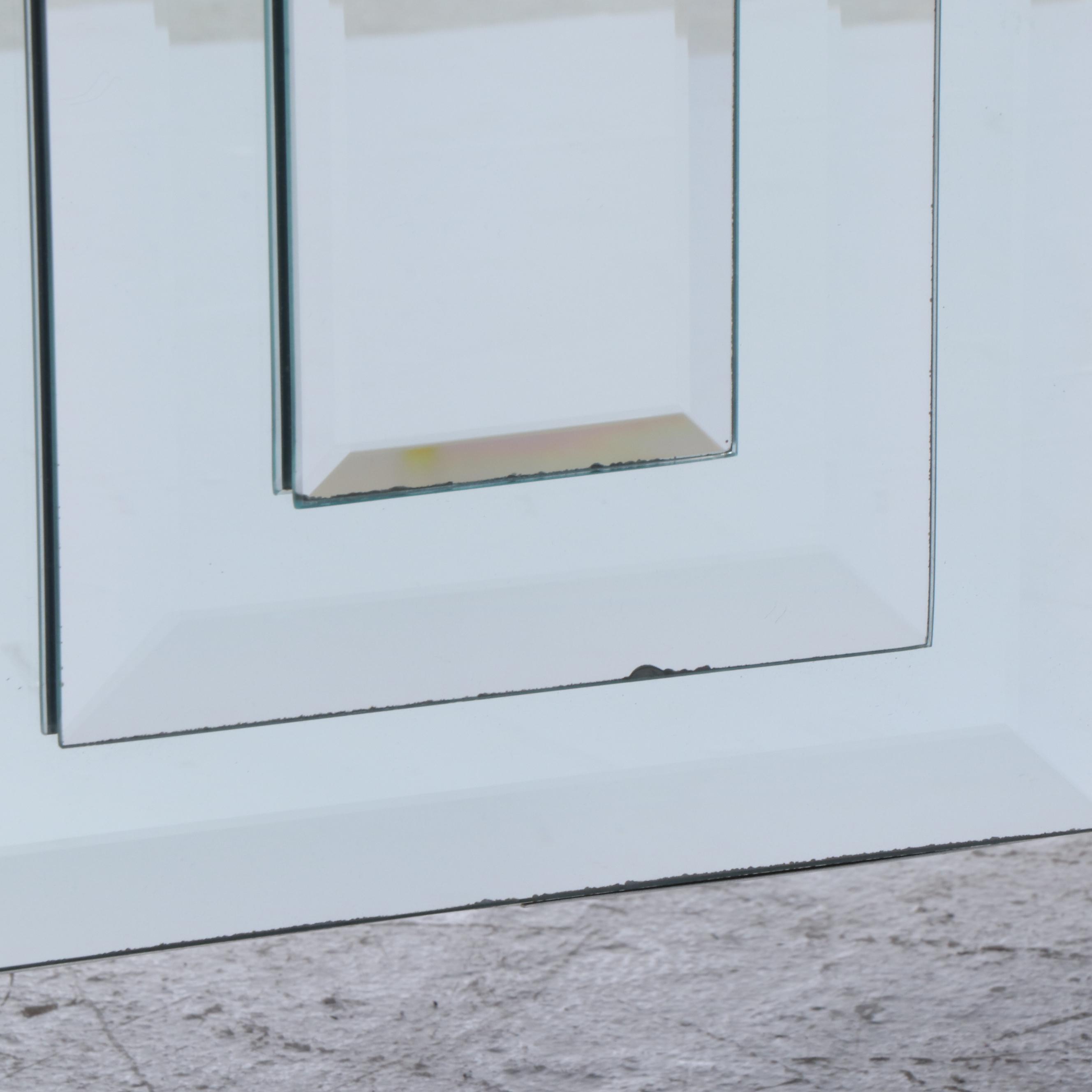 Modernist Chrome and Mirrored Glass Console Cabinet, Manner of Ello Furniture