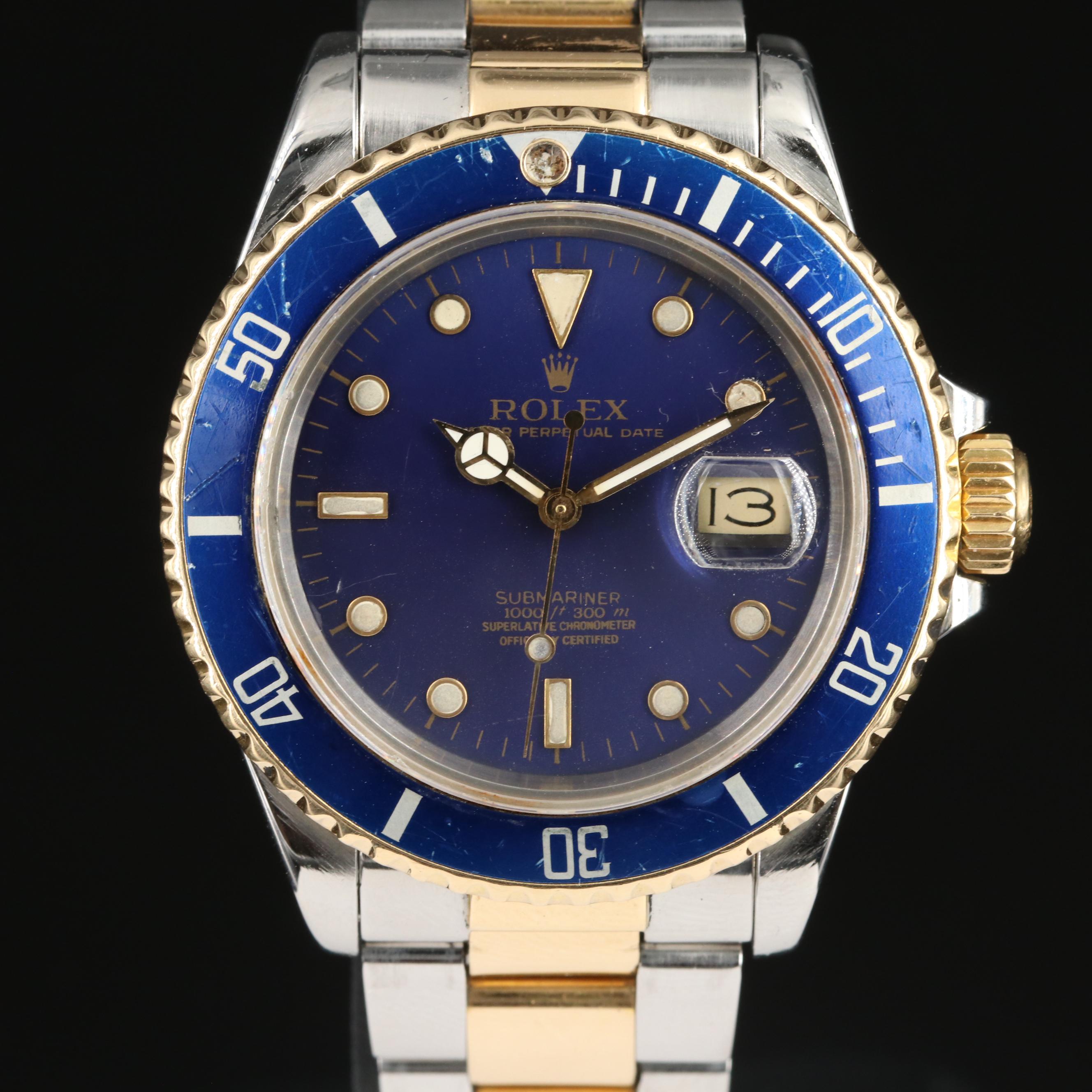 1985 Rolex Submariner Date Automatic Watch