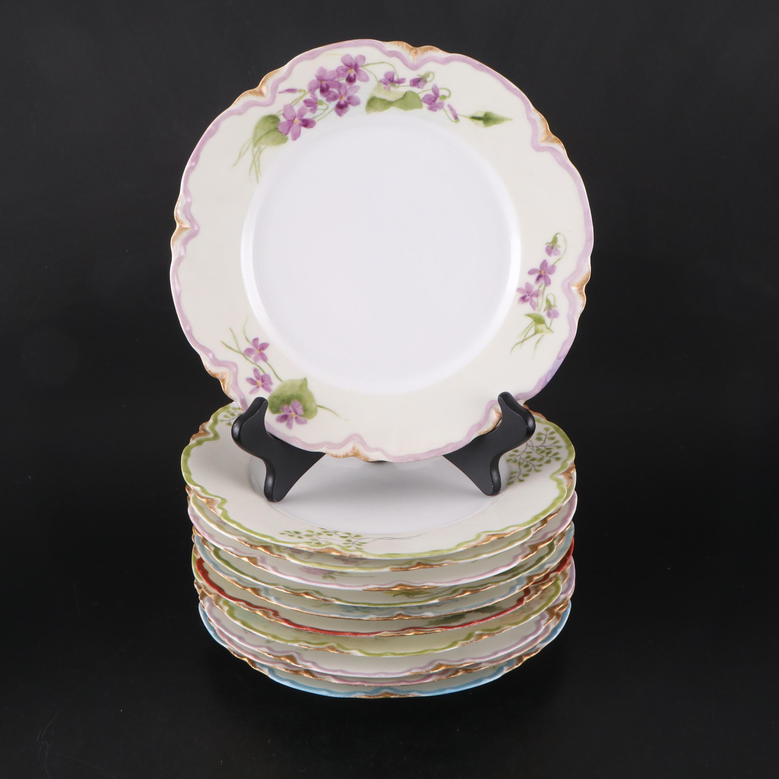 French Haviland & Co. and More Gilt Floral Porcelain Dishes