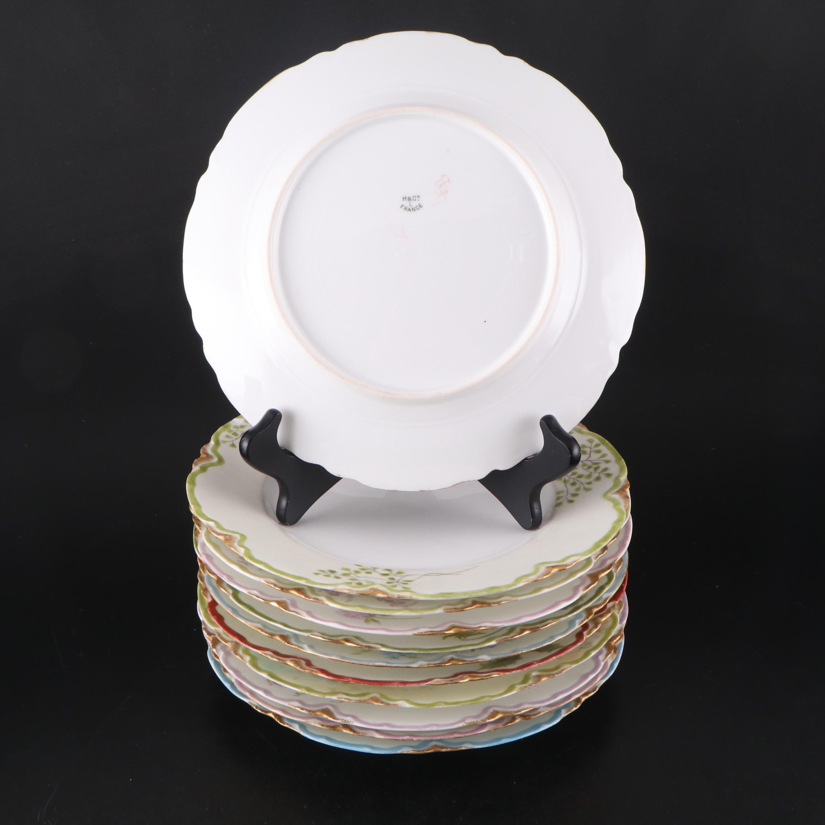 French Haviland & Co. and More Gilt Floral Porcelain Dishes