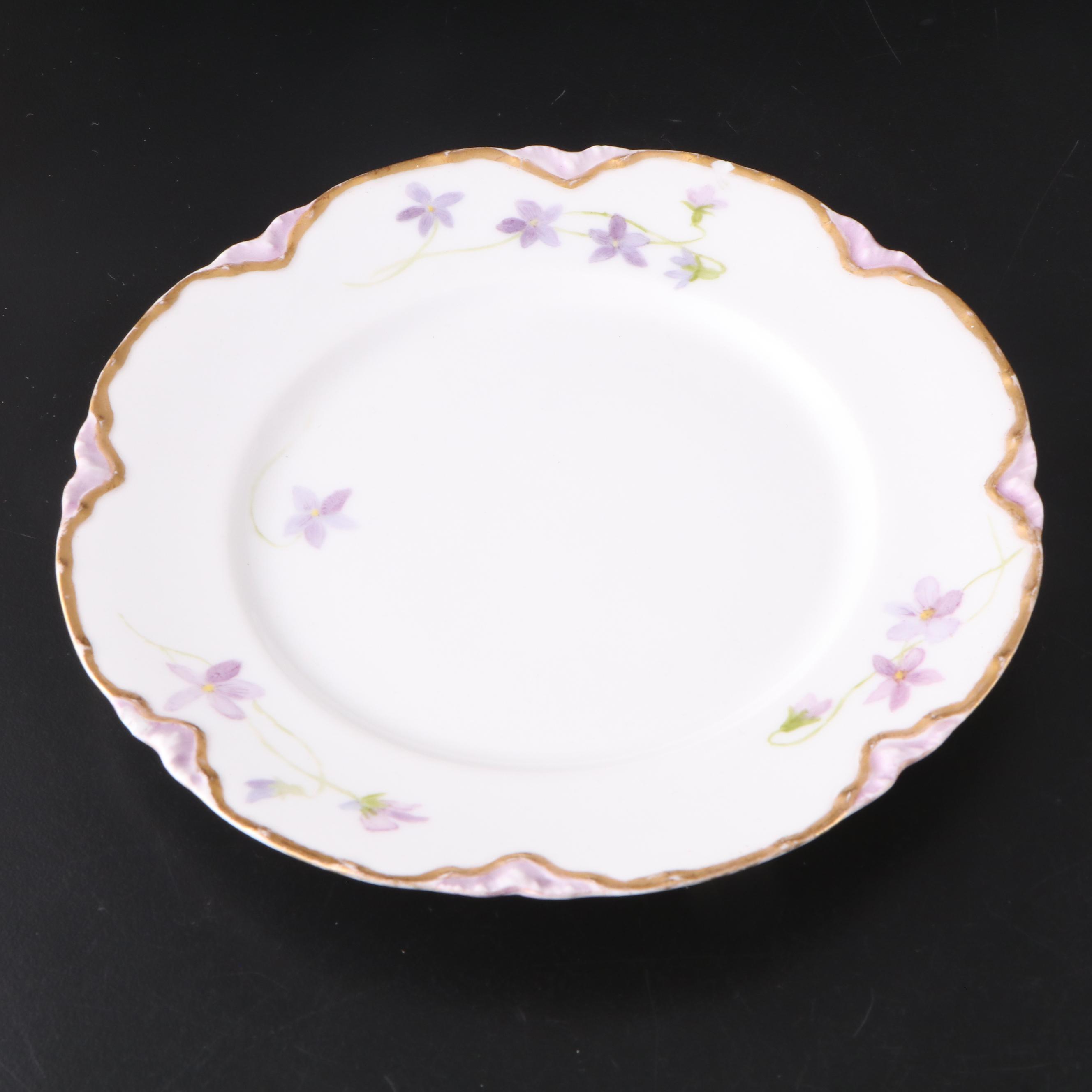 French Haviland & Co. and More Gilt Floral Porcelain Dishes