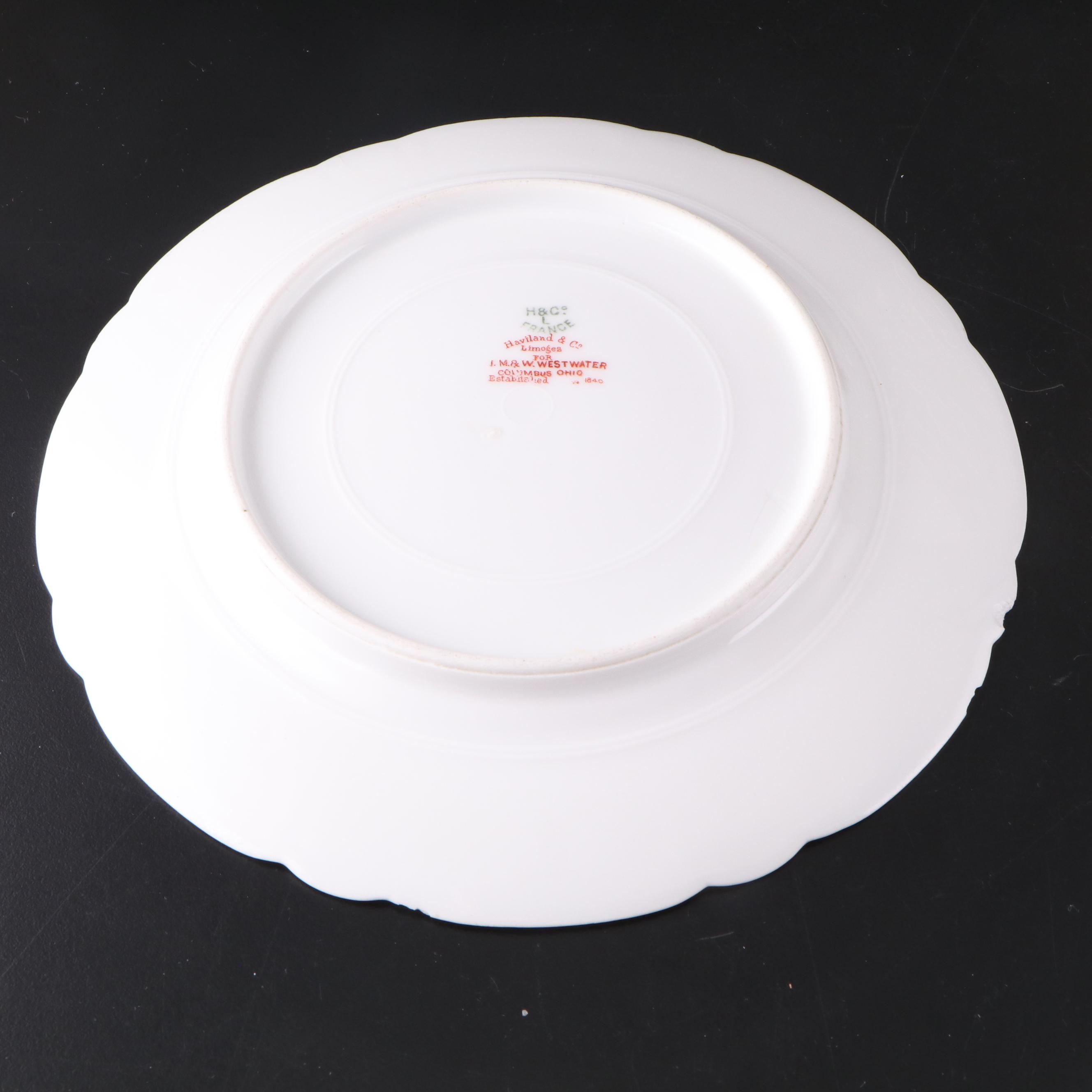 French Haviland & Co. and More Gilt Floral Porcelain Dishes