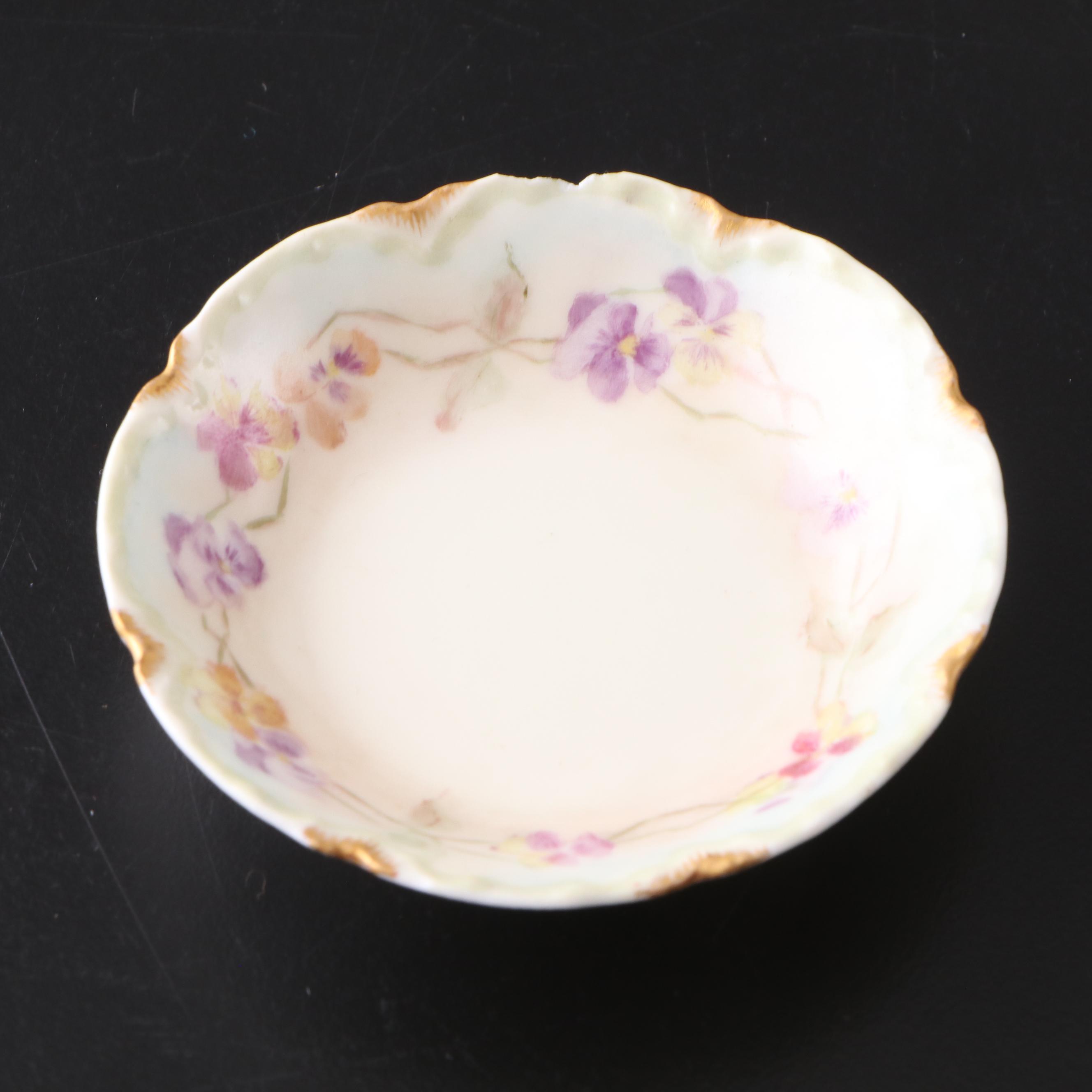 French Haviland & Co. and More Gilt Floral Porcelain Dishes