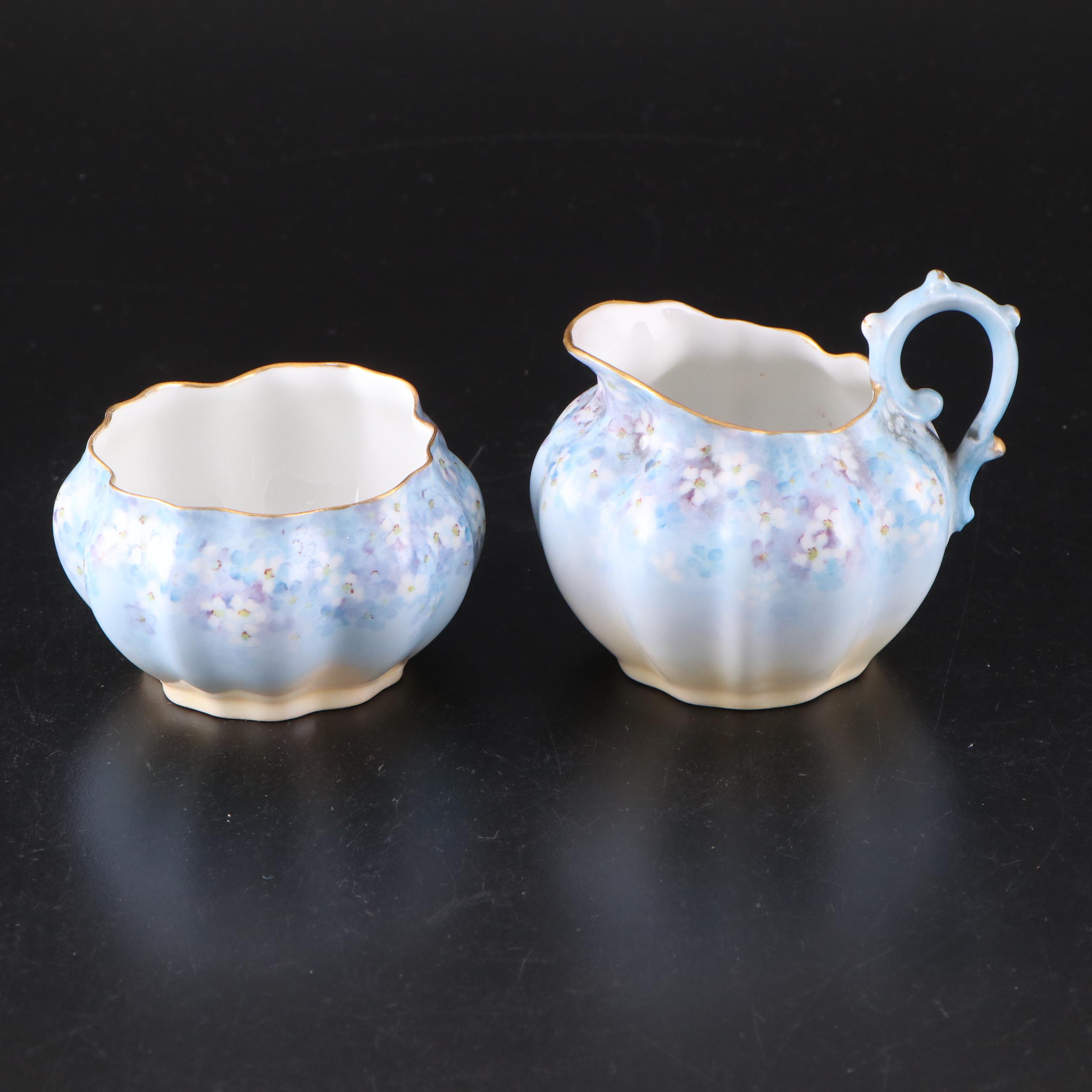 French Haviland & Co. and More Gilt Floral Porcelain Dishes