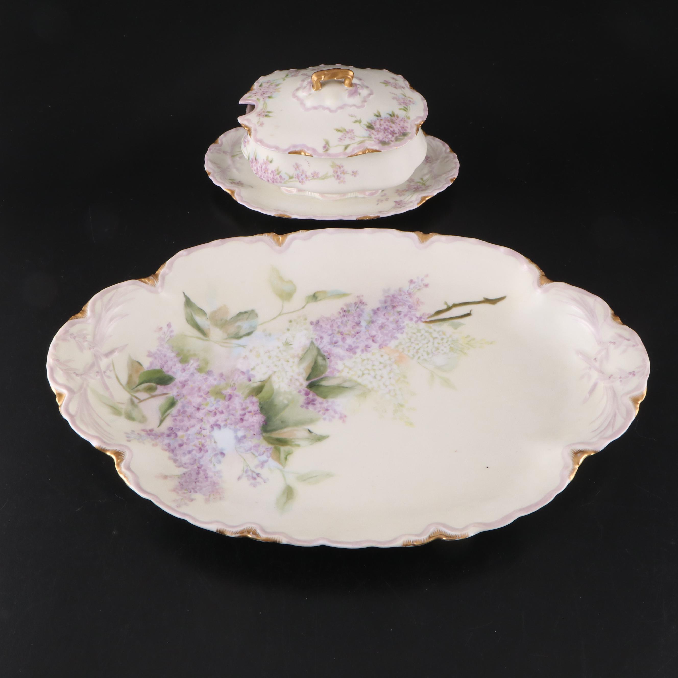 French Haviland & Co. and More Gilt Floral Porcelain Dishes