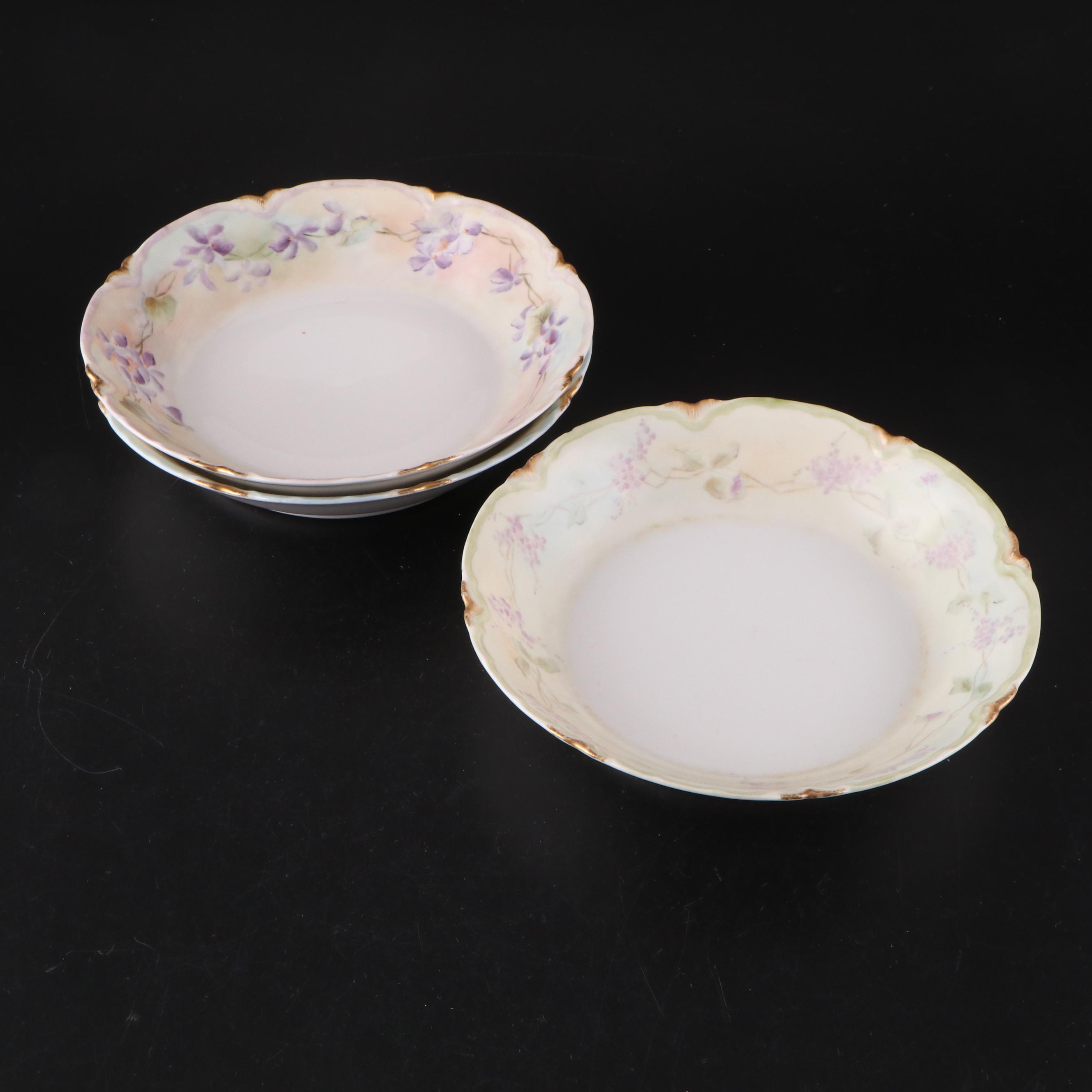 French Haviland & Co. and More Gilt Floral Porcelain Dishes
