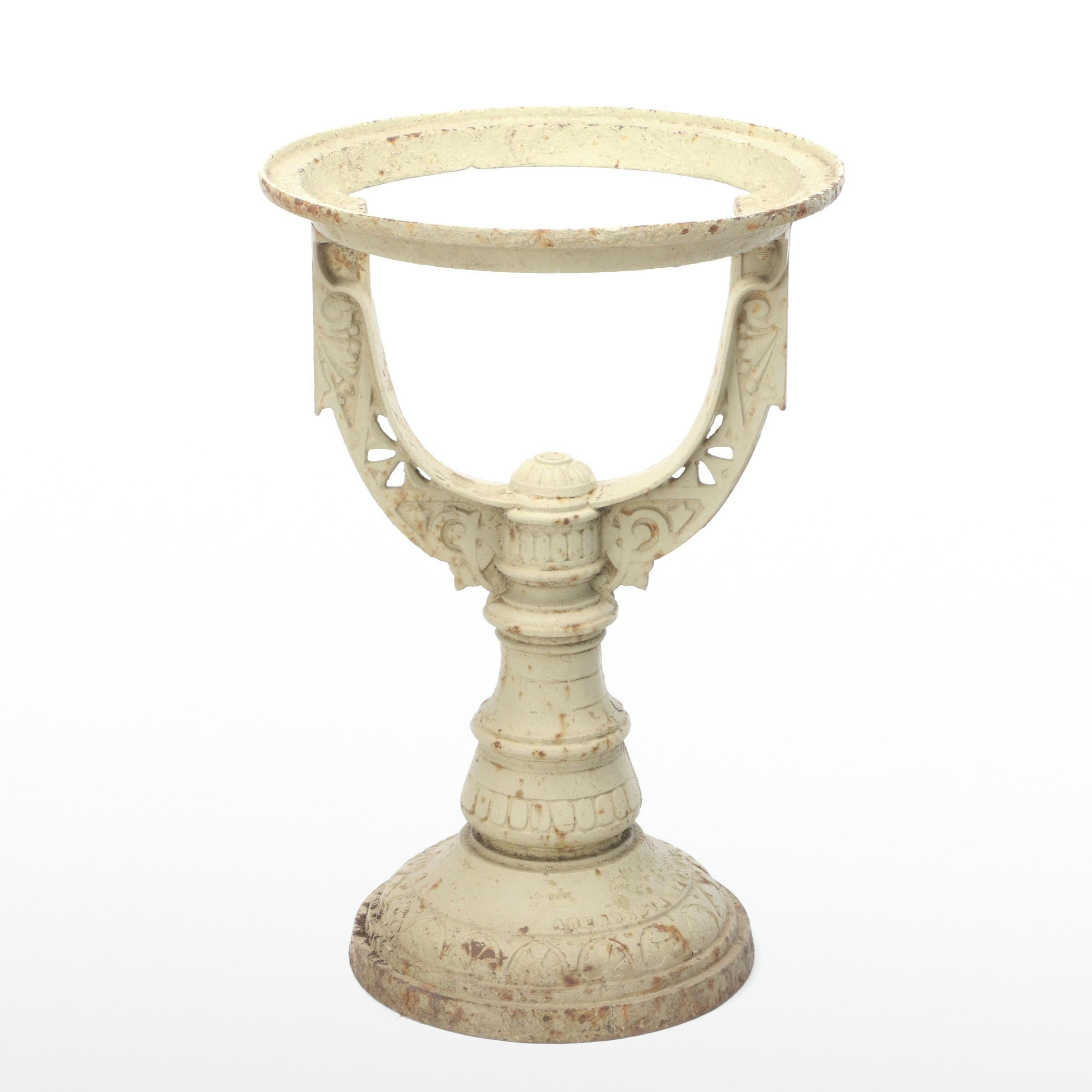 Victorian Abendroth Brothers Painted Cast Iron Water Heater Stand, 19th Century