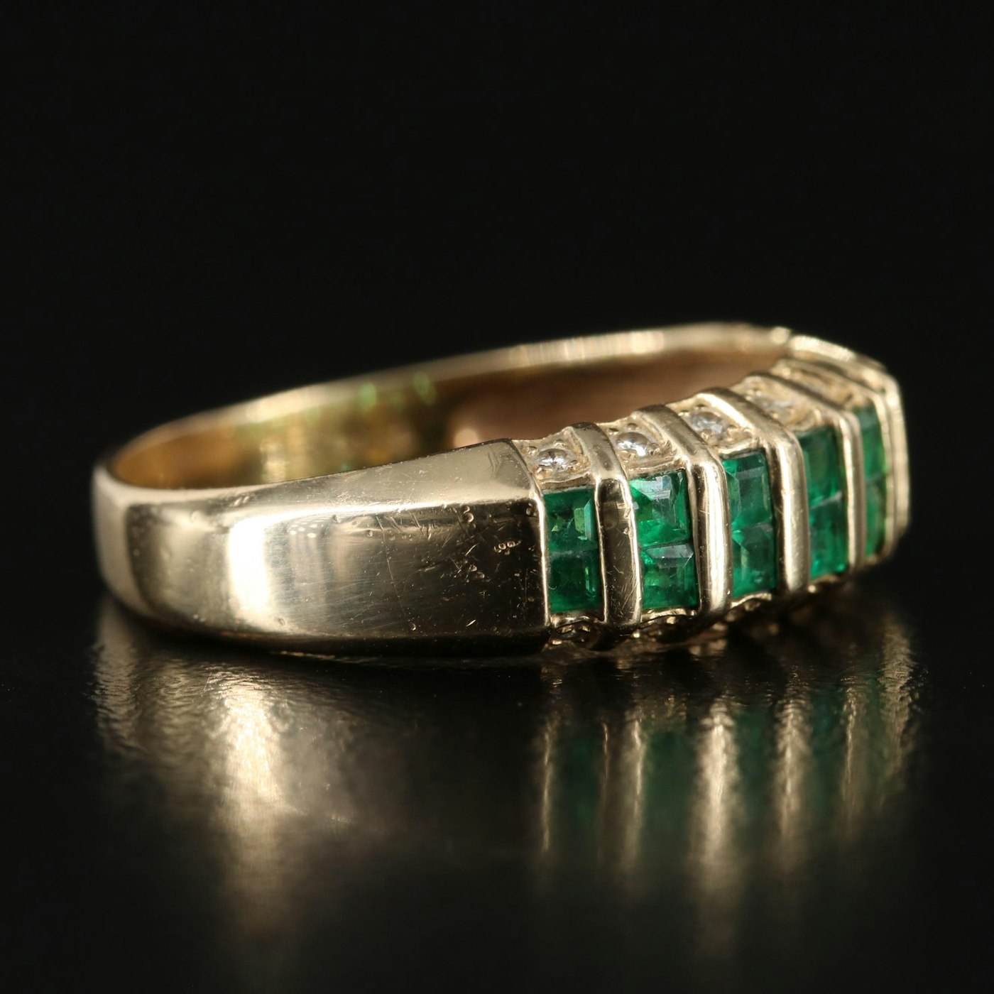 14K Emerald and Diamond Ring | EBTH