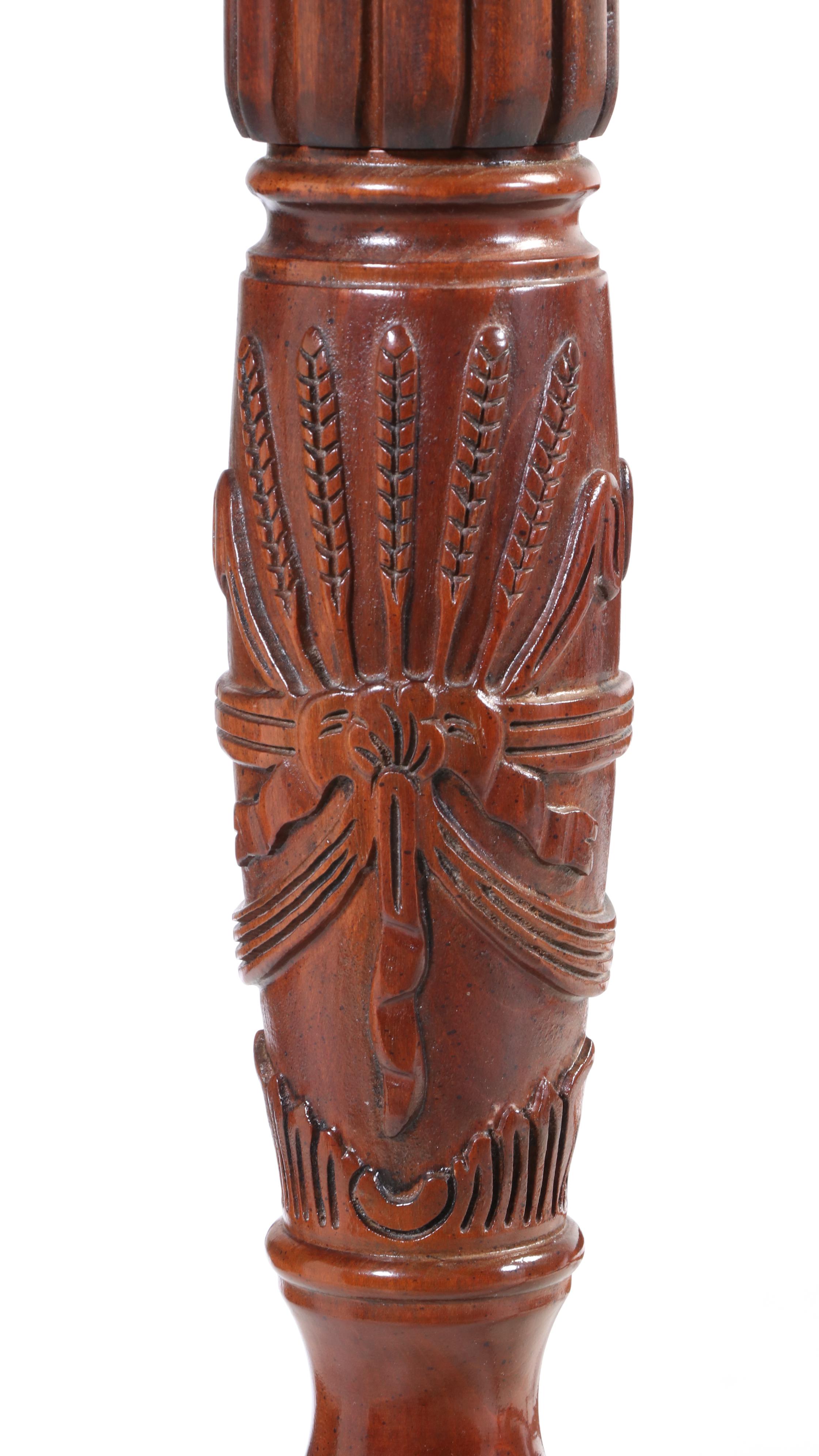 Federal Style Cherrywood King Size Bed Frame, Late 20th Century