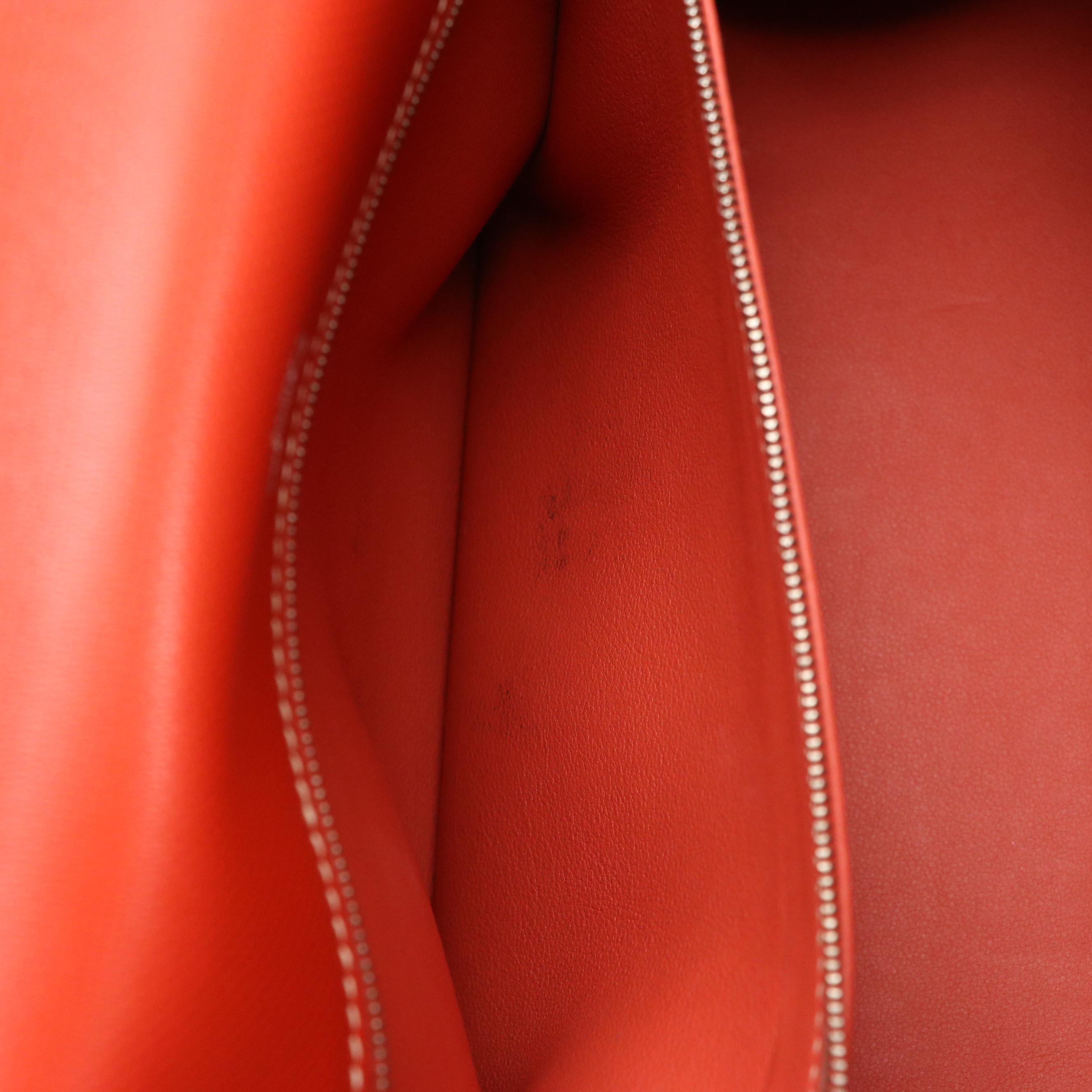 Hermès Kelly Retourné Ghillies 32 in Sanguine Grain d'H and Swift Leather