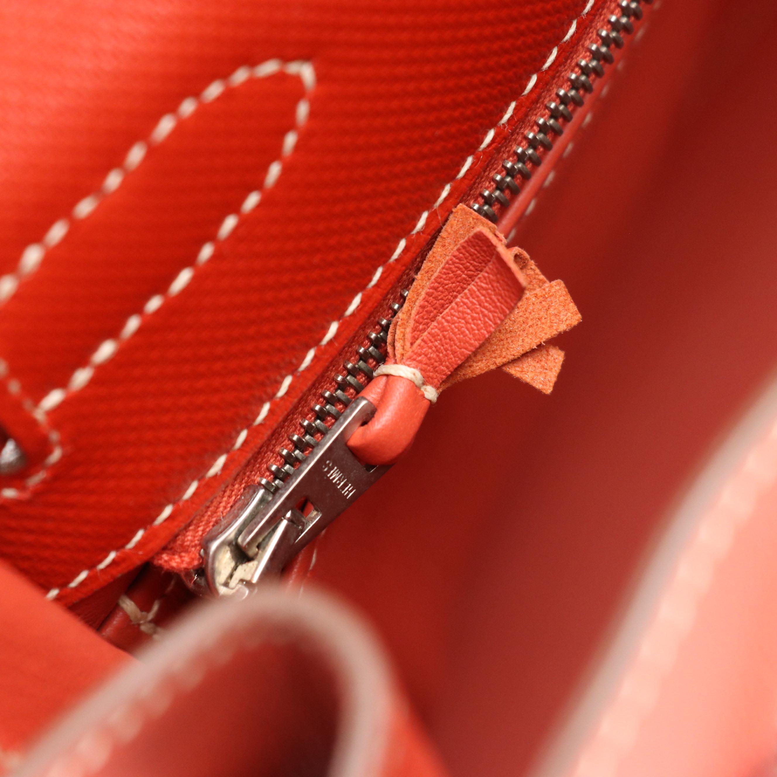 Hermès Kelly Retourné Ghillies 32 in Sanguine Grain d'H and Swift Leather