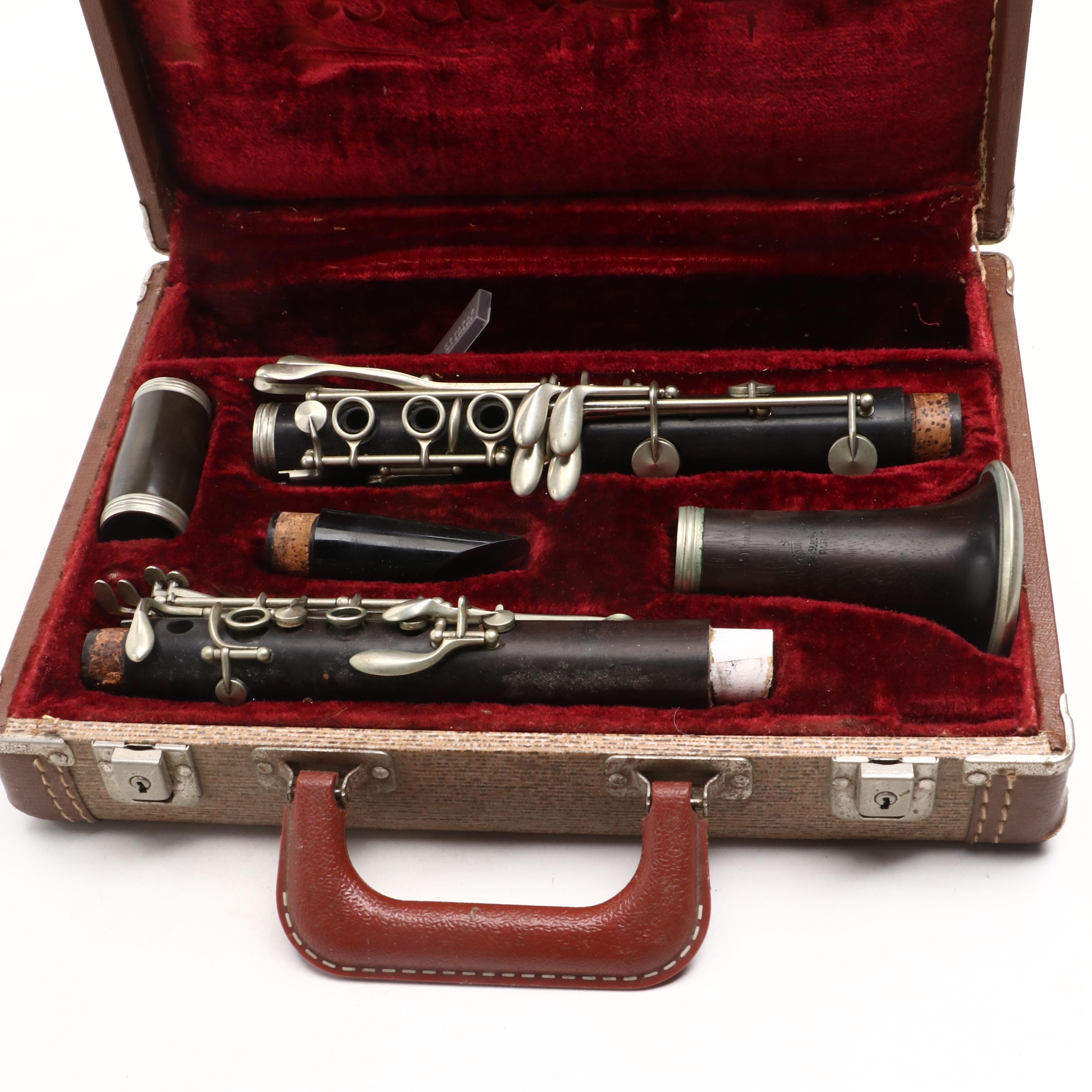 French Godfroy Ainé Grenadilla Wood Bb Clarinet