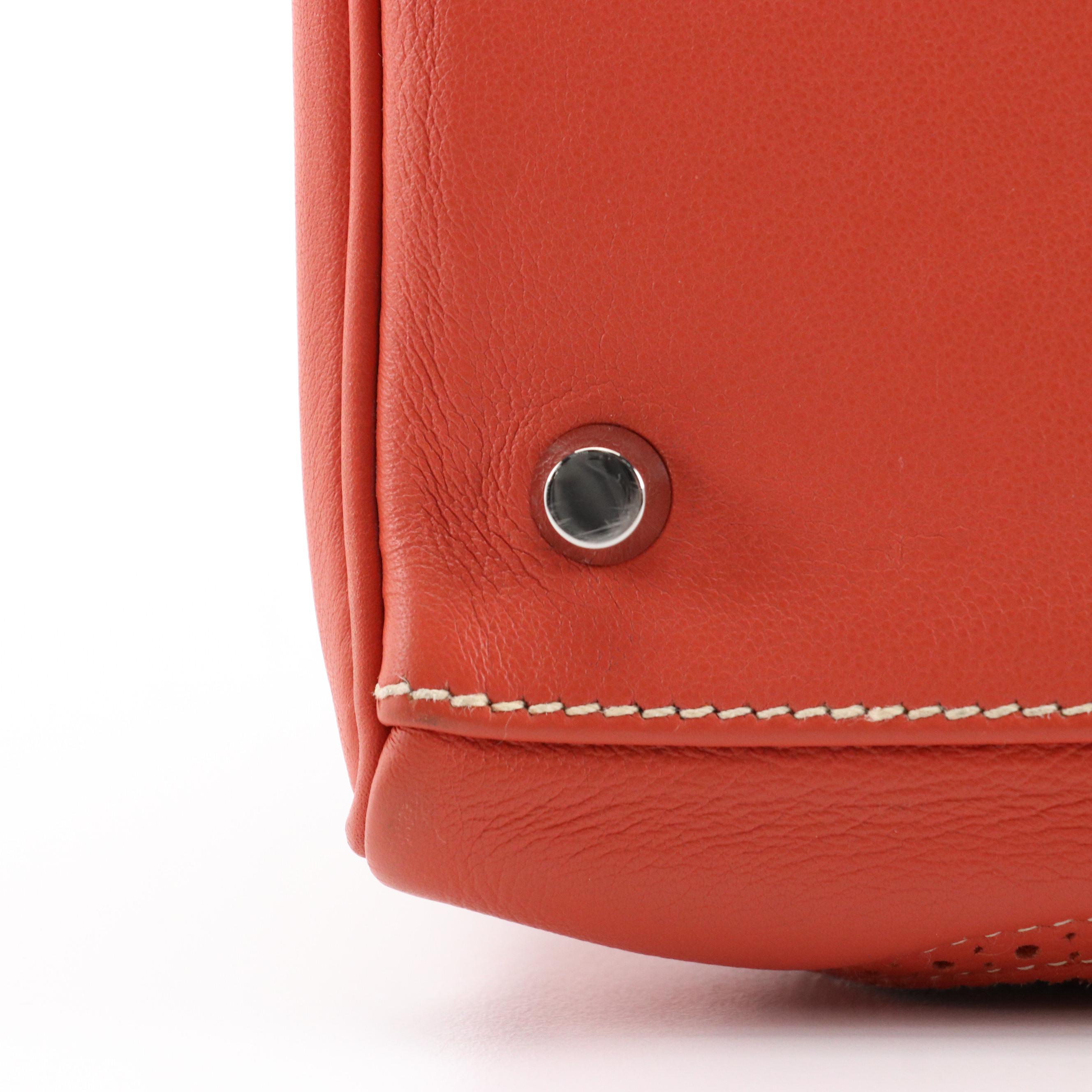 Hermès Kelly Retourné Ghillies 32 in Sanguine Grain d'H and Swift Leather