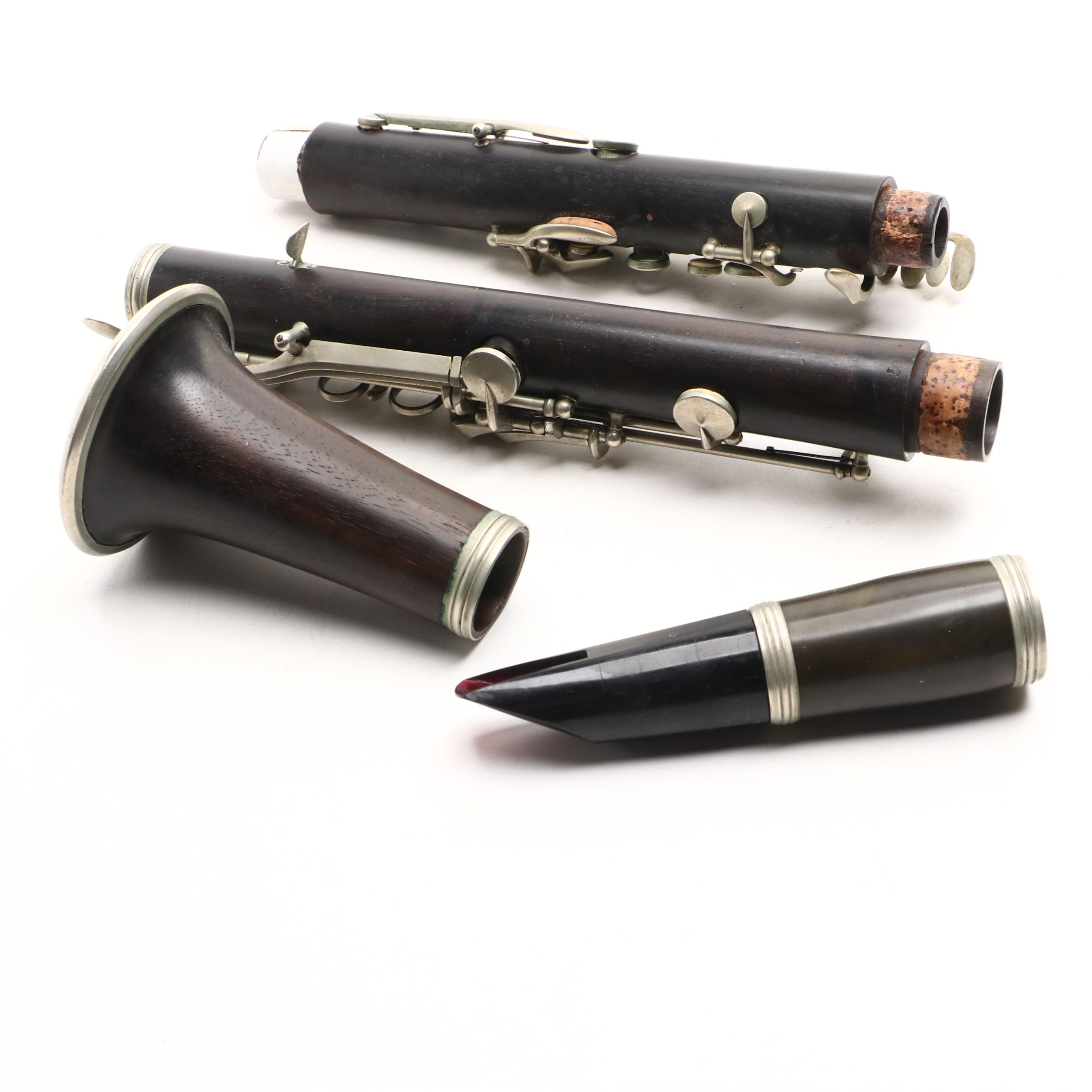 French Godfroy Ainé Grenadilla Wood Bb Clarinet