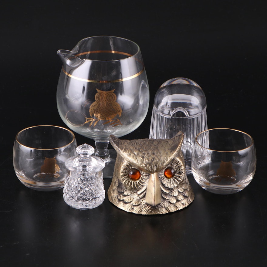 Paloma Picasso Designed Crystal Jar, Owl Motif Glassware and More