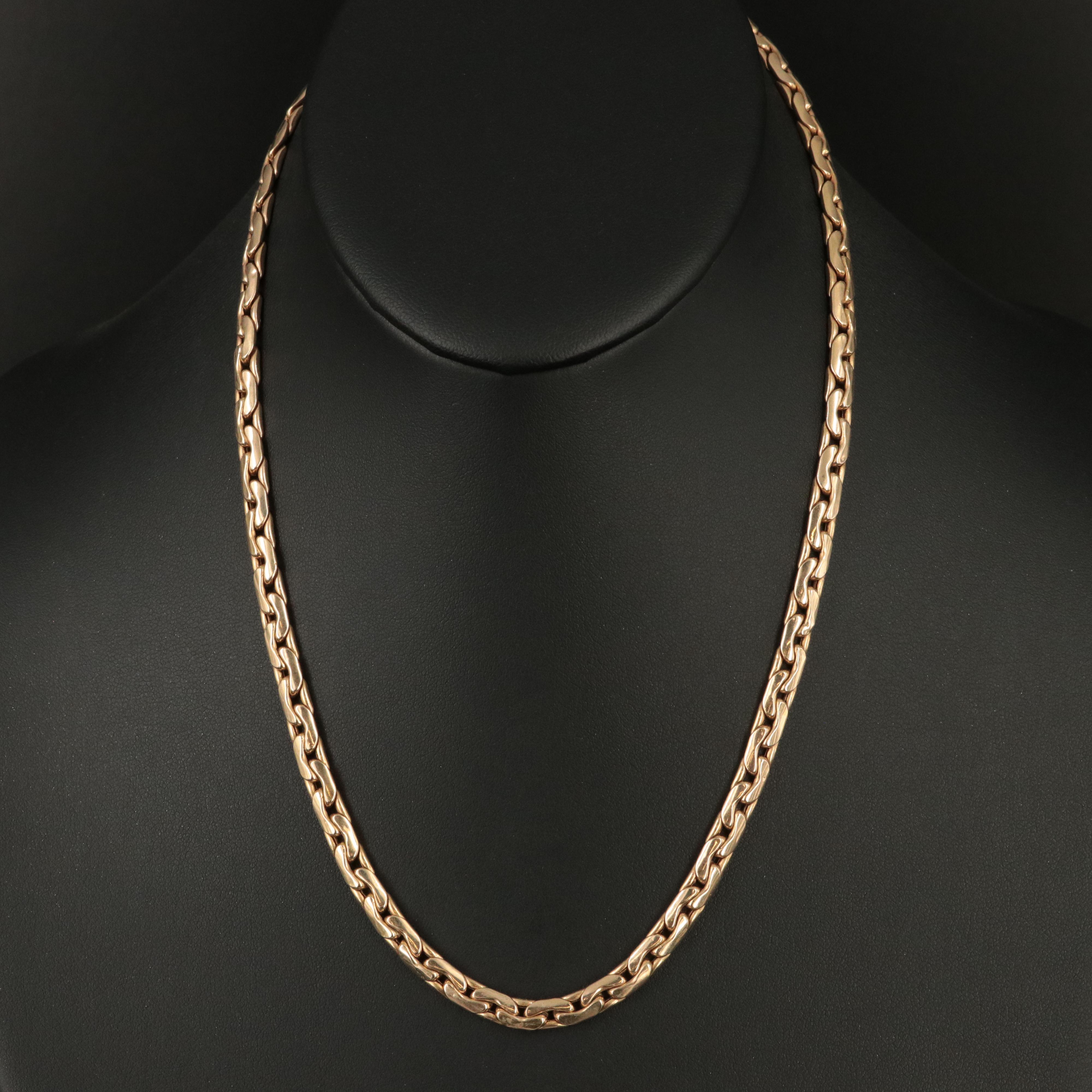 Italian 14K Boston Chain Necklace