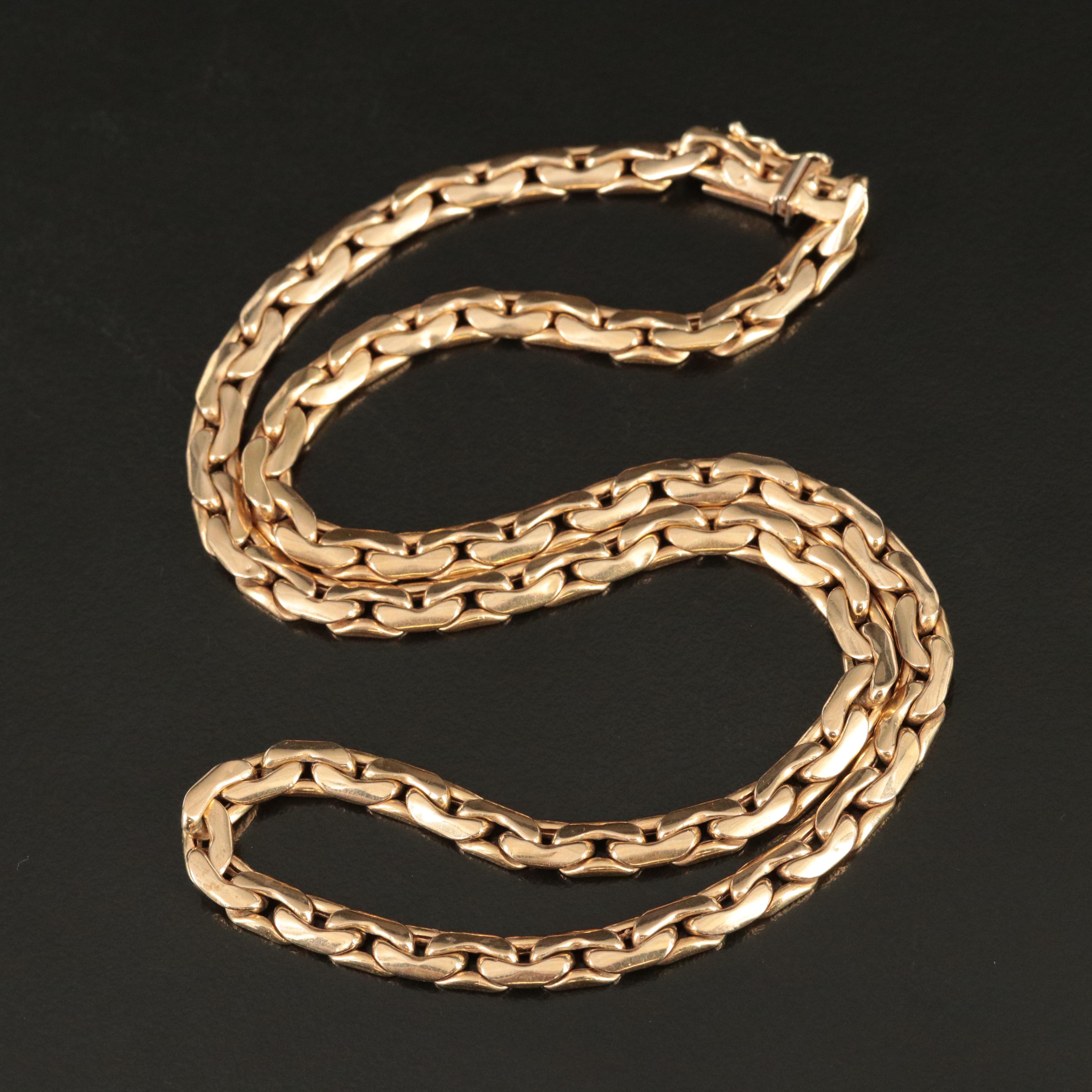 Italian 14K Boston Chain Necklace