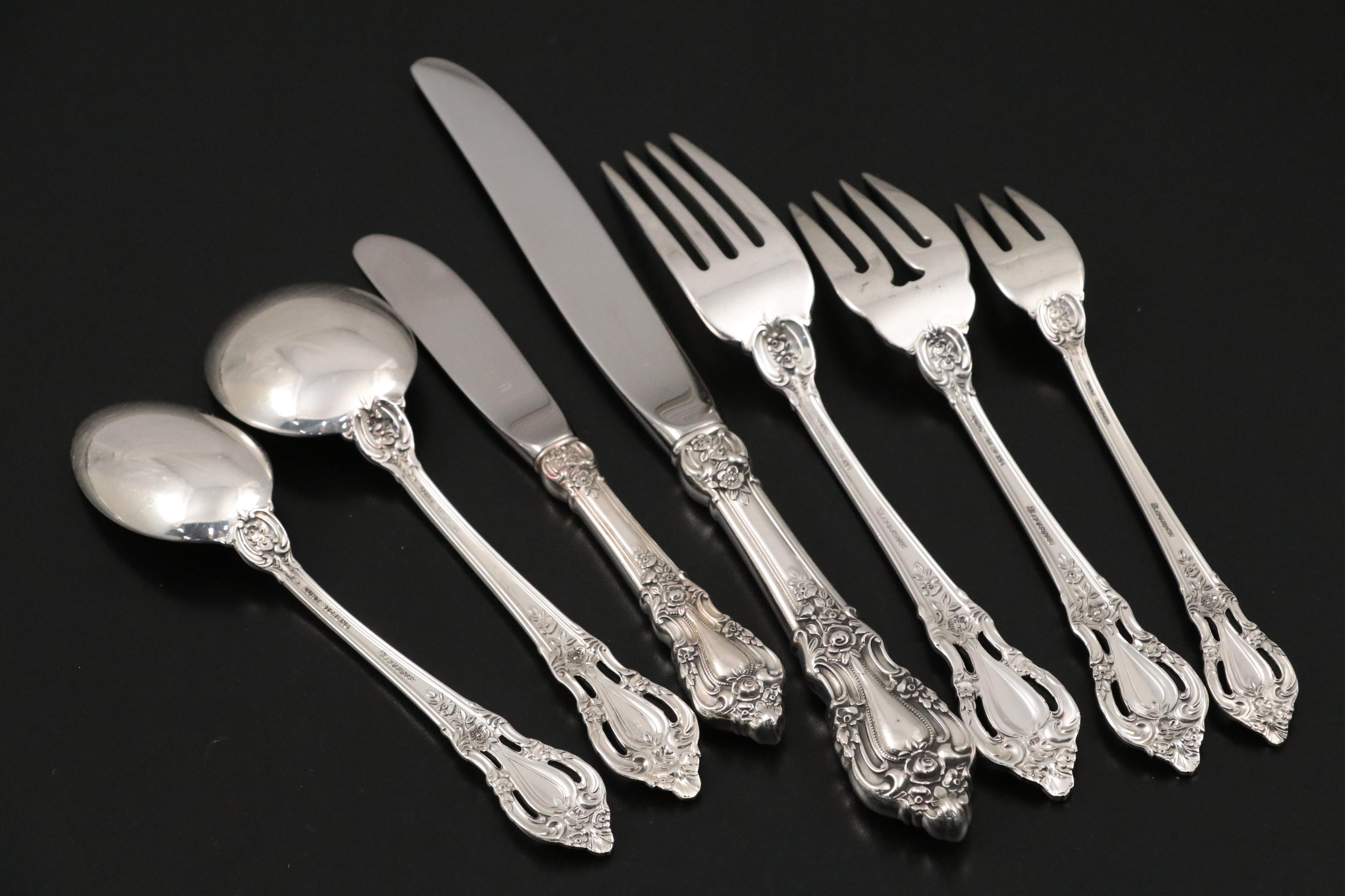 Lunt "Eloquence" Sterling Silver Flatware, Mid to Late 20th C.
