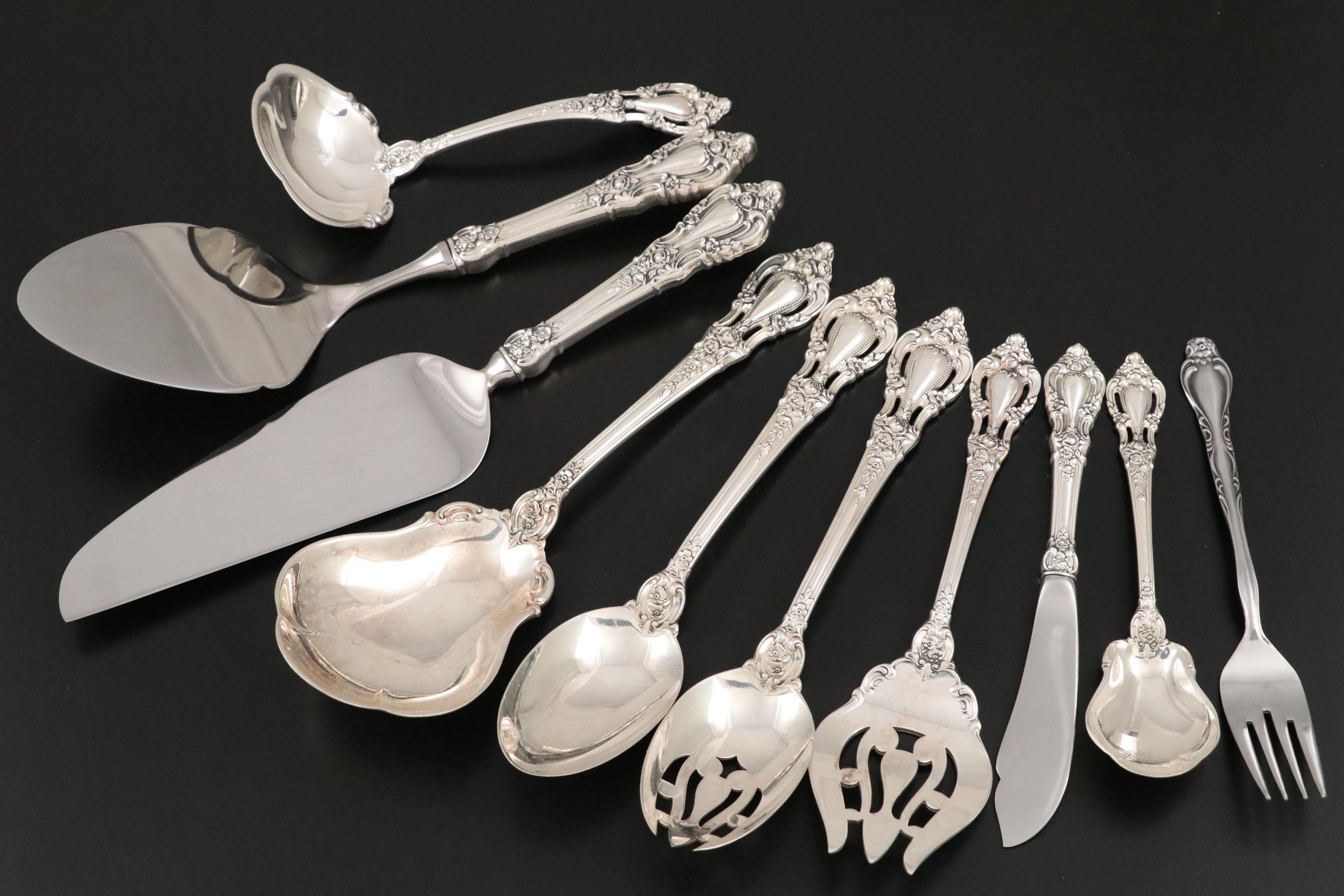 Lunt "Eloquence" Sterling Silver Flatware, Mid to Late 20th C.