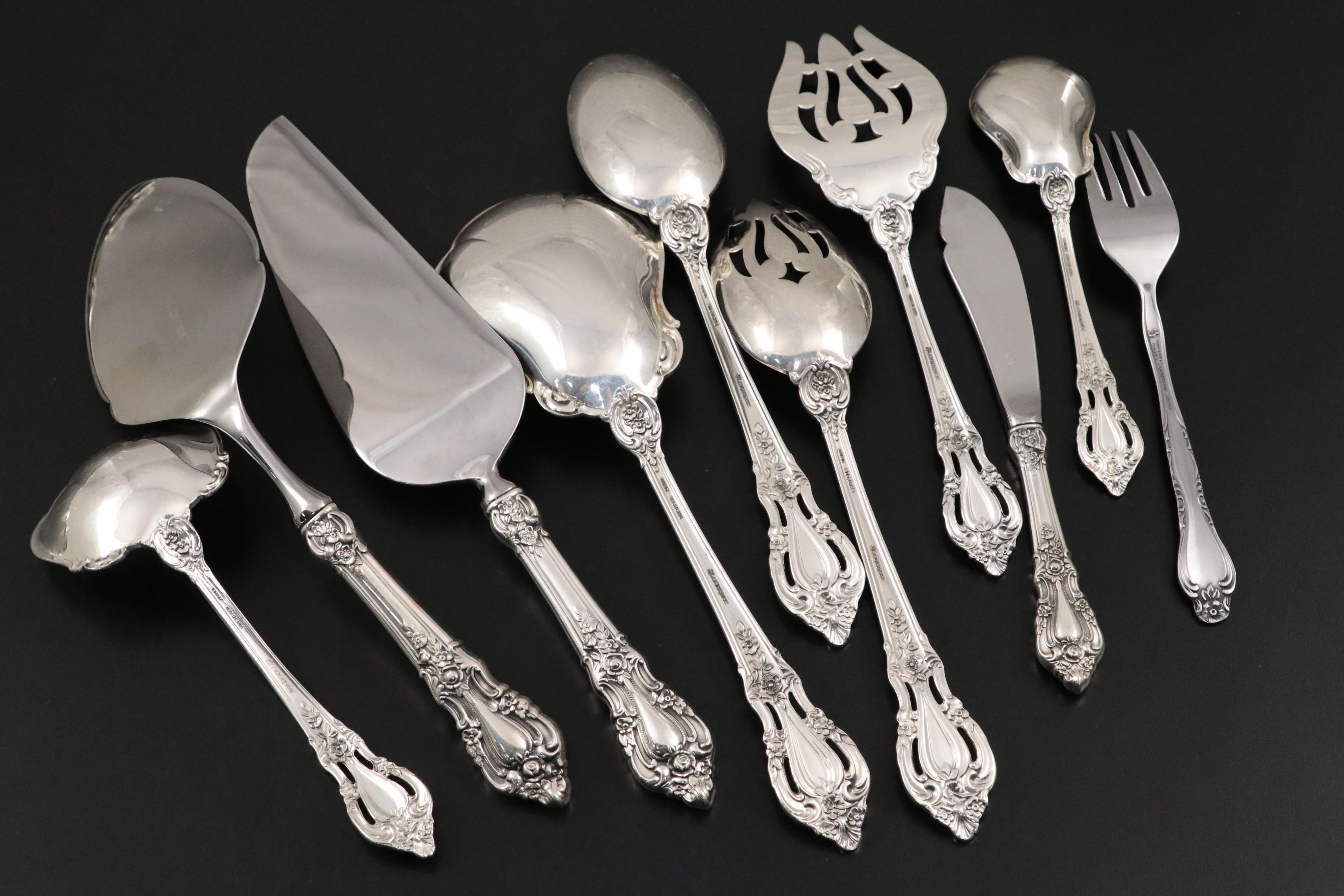 Lunt "Eloquence" Sterling Silver Flatware, Mid to Late 20th C.