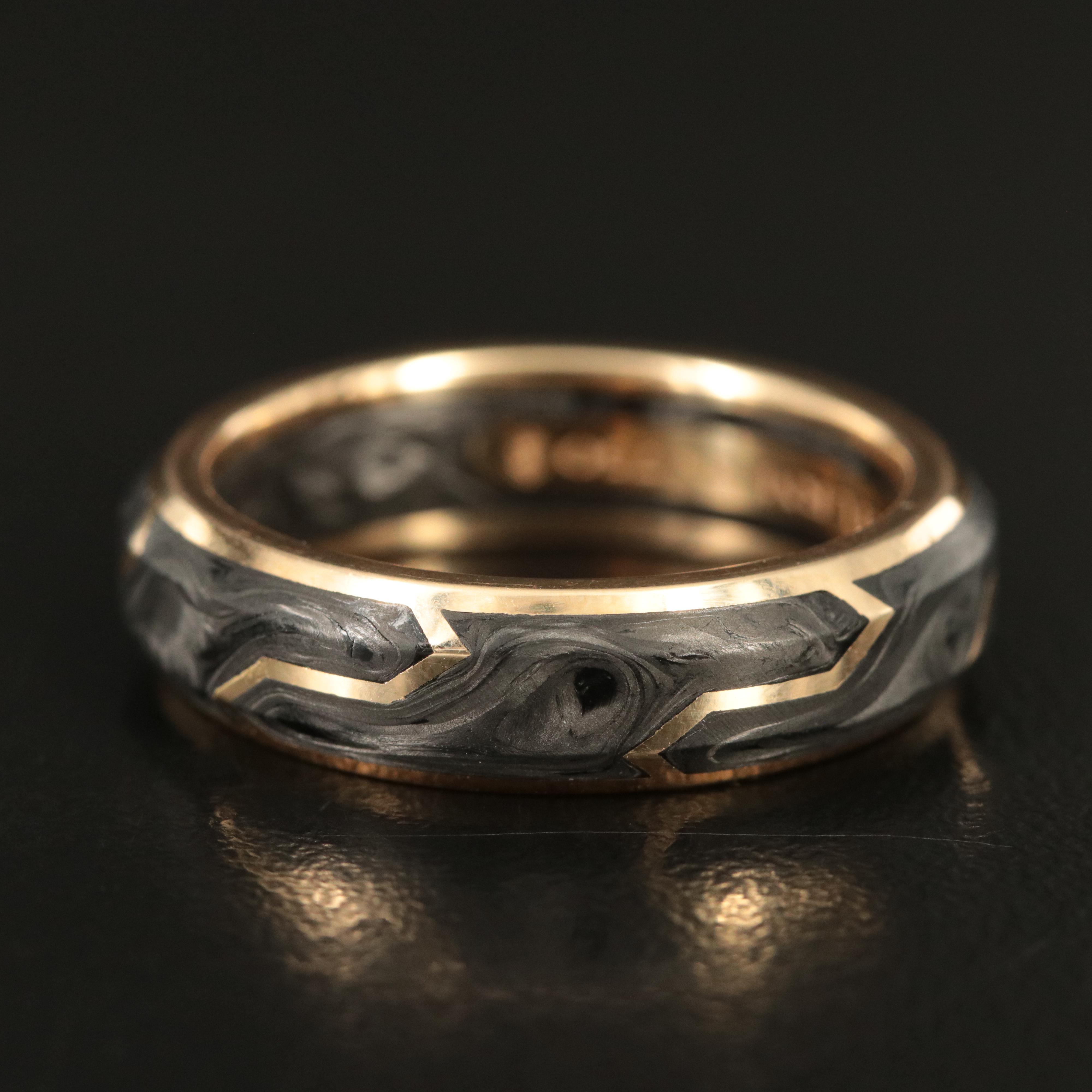 David Yurman 18K Forged Carbon Band