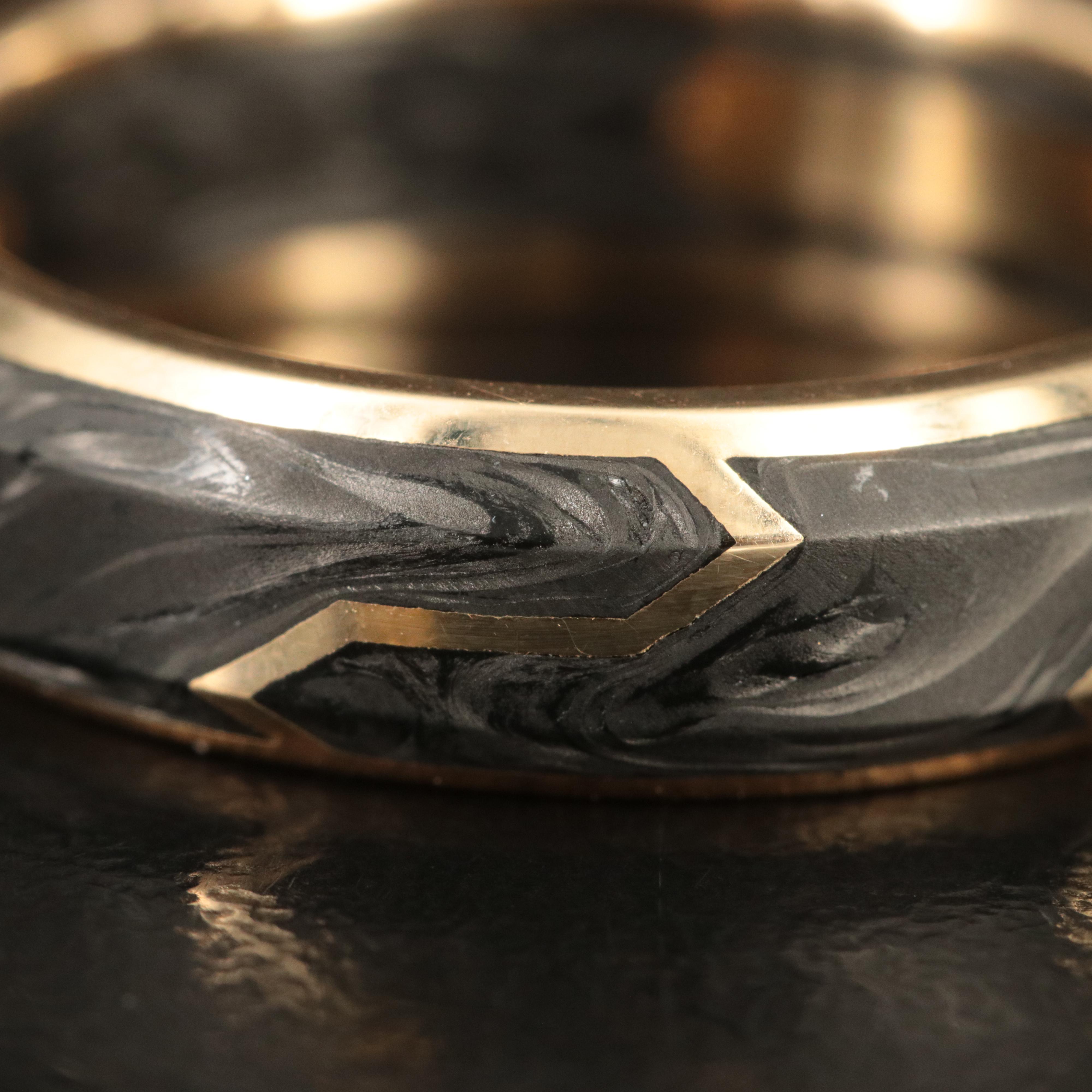 David Yurman 18K Forged Carbon Band