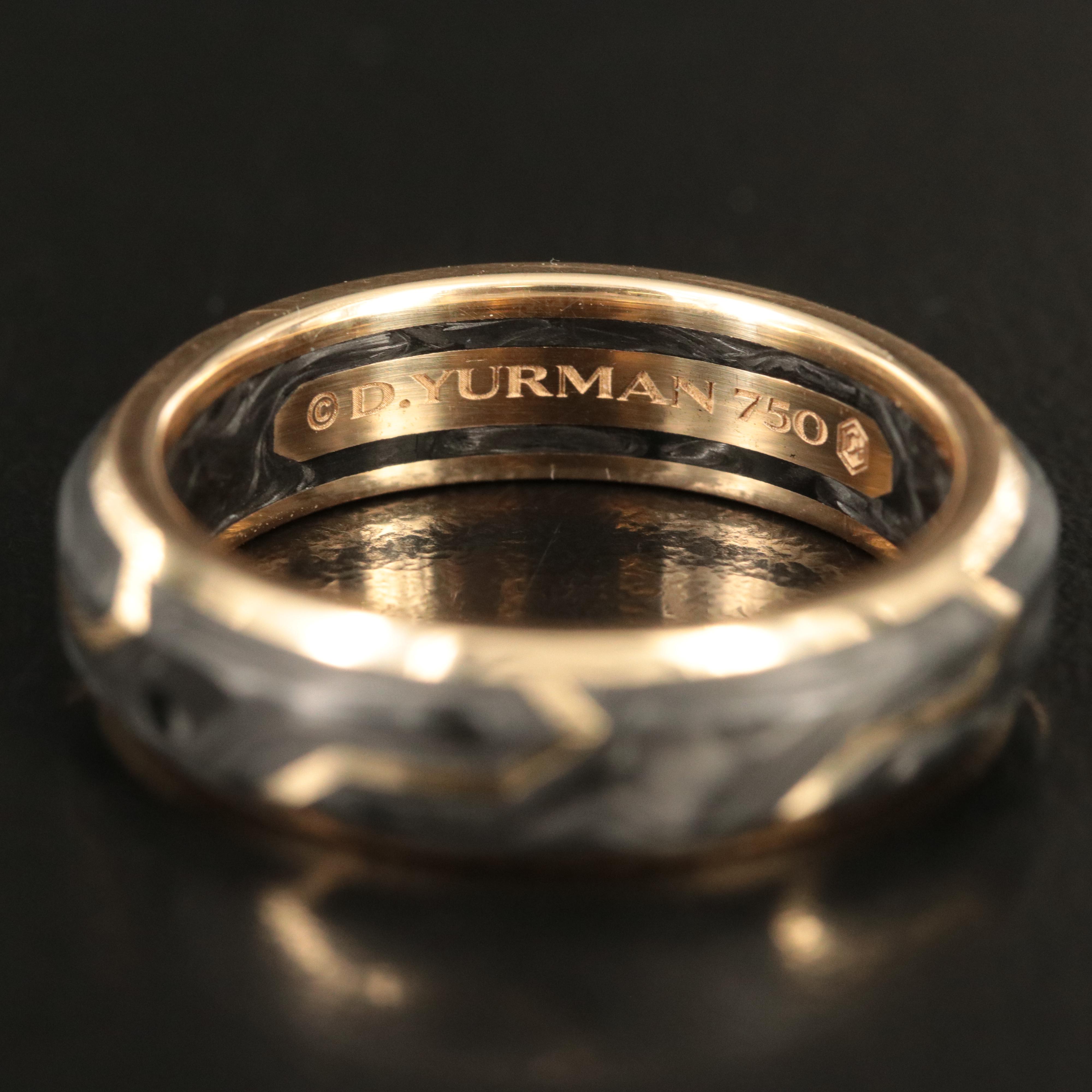 David Yurman 18K Forged Carbon Band