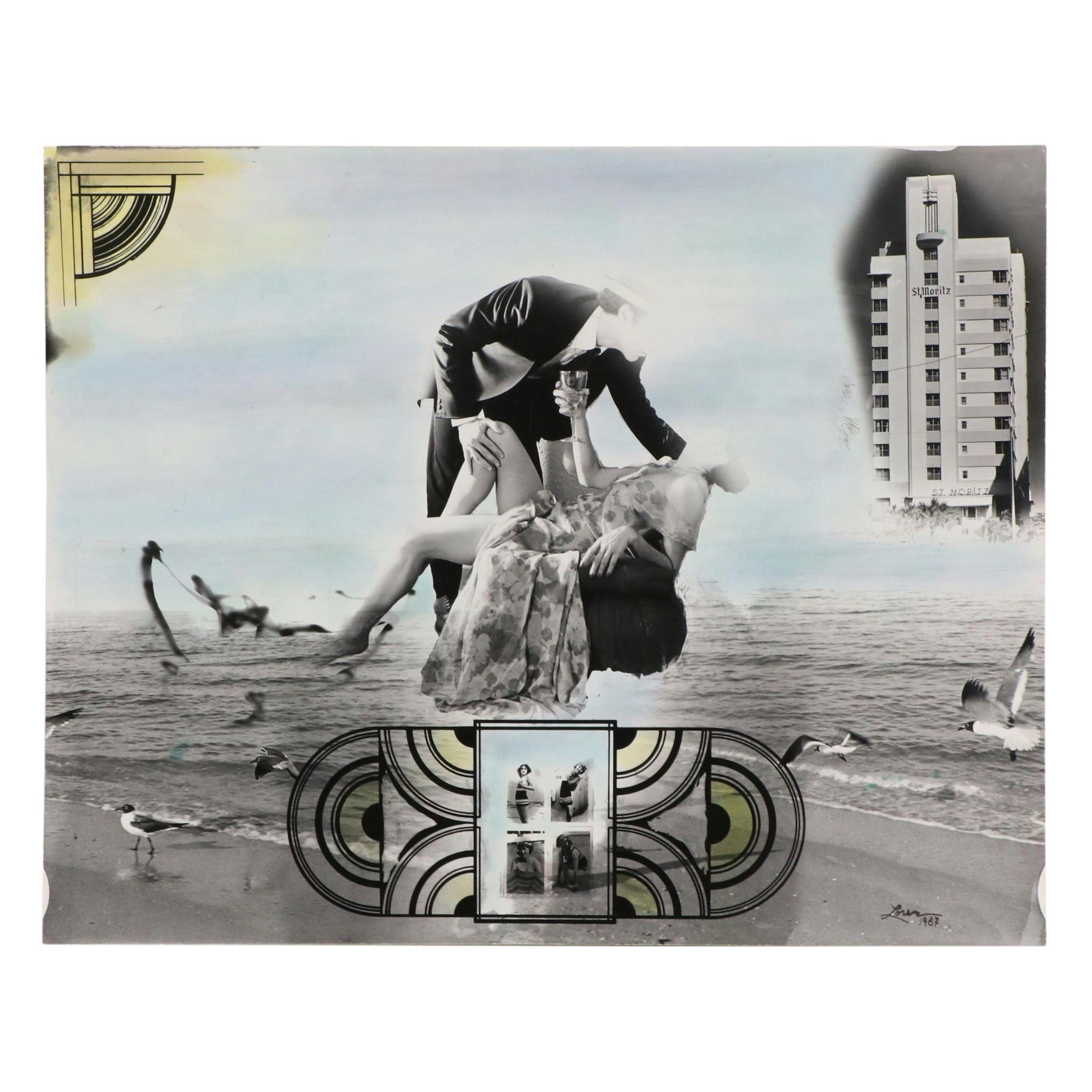 Loren Ellis Embellished Silver Gelatin Print, 1987