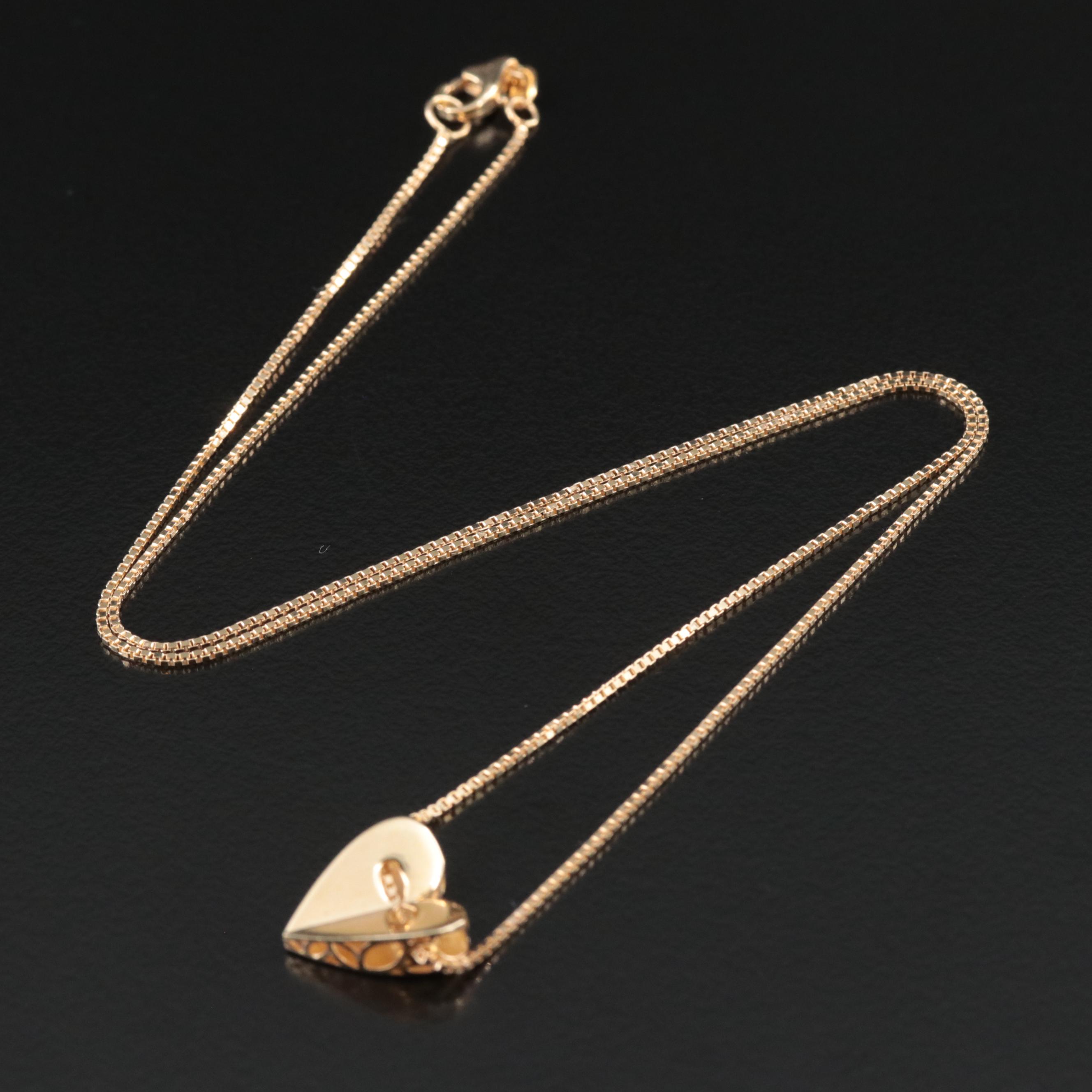 14K Heart Pendant Necklace