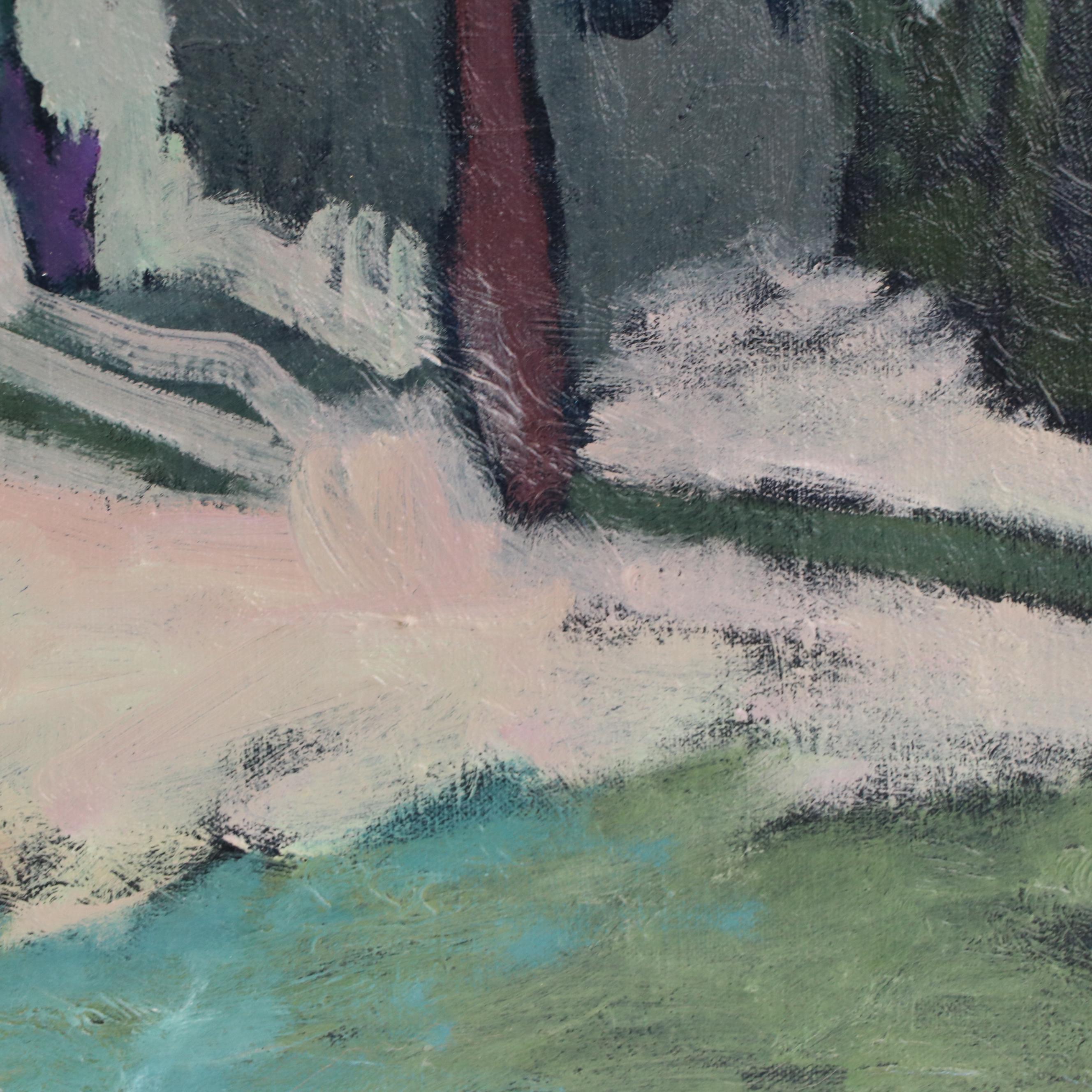 Russ Vogt Wooded Landscape Acrylic Painting