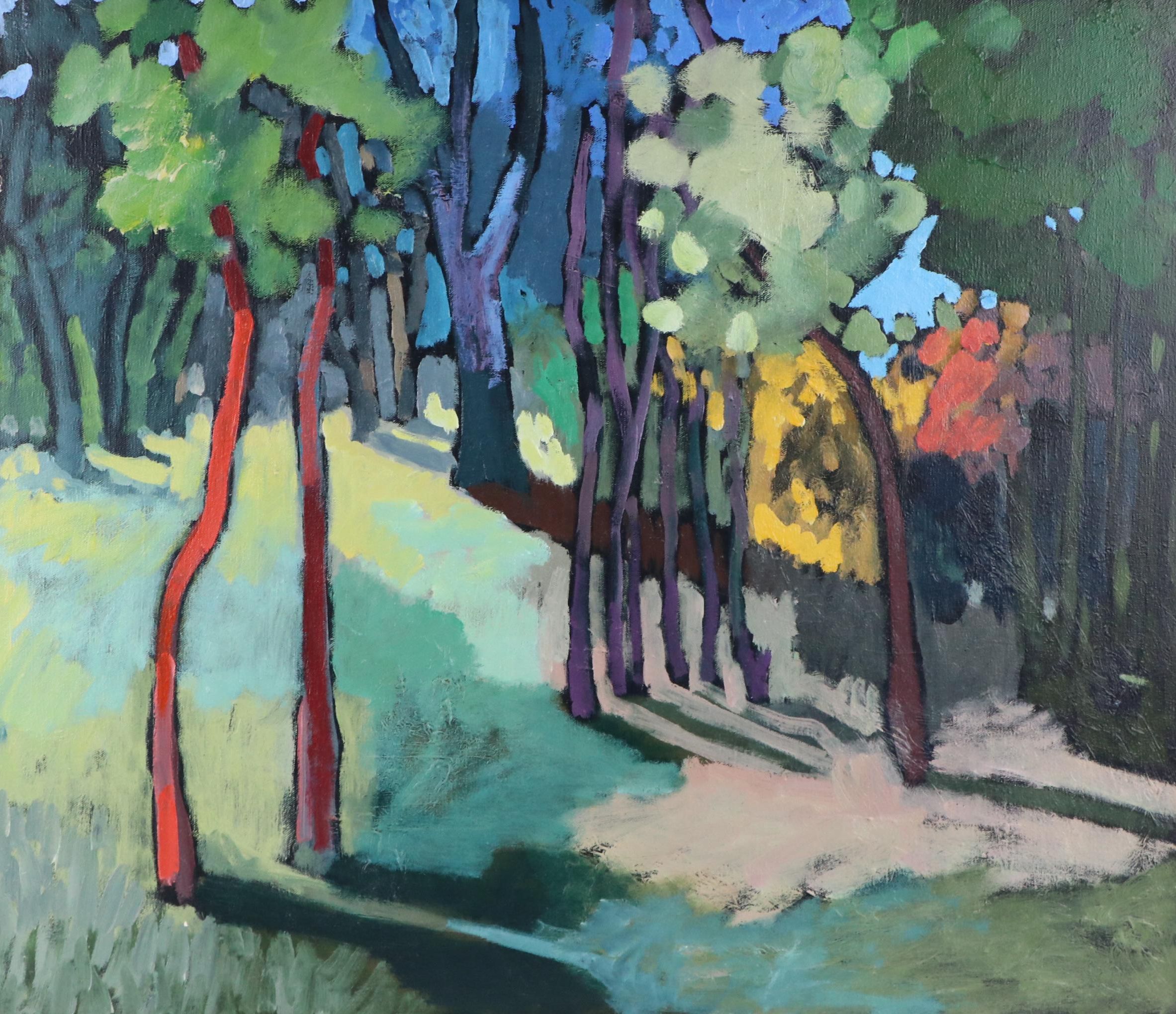 Russ Vogt Wooded Landscape Acrylic Painting