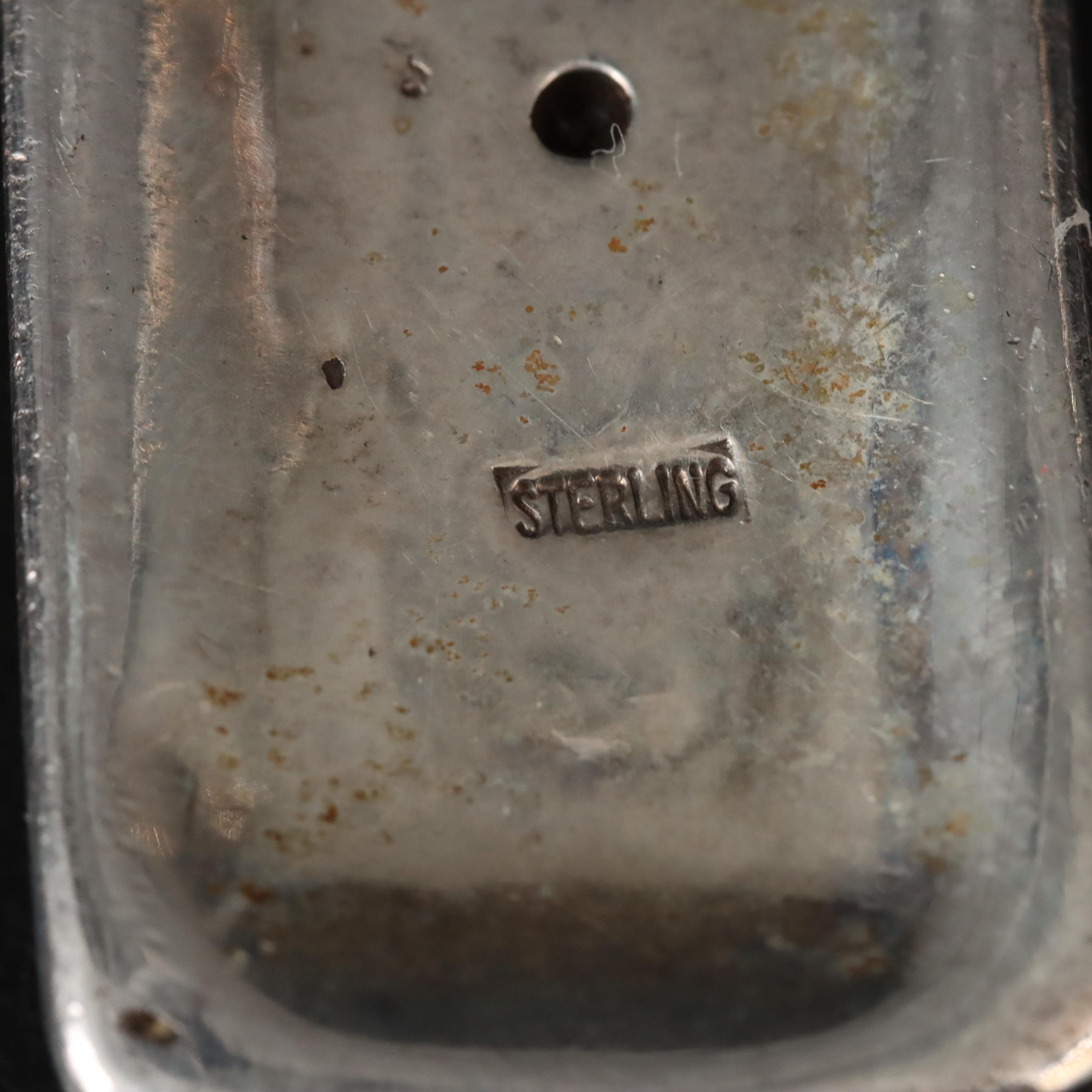 Sterling Bloodstone Pendant and 900 Silver Pin