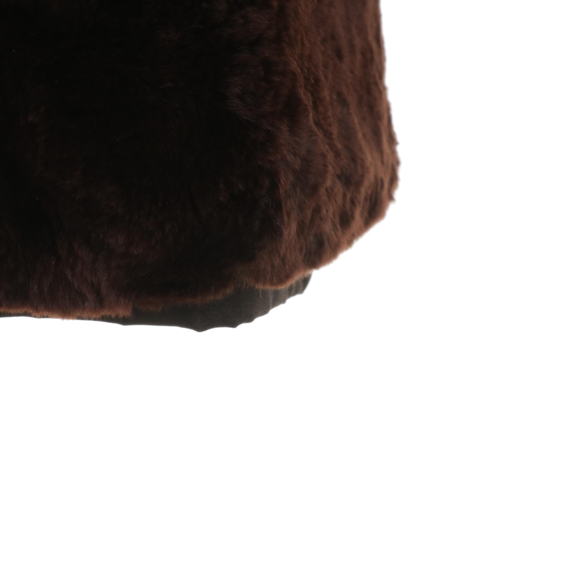 Montaldo's Chocolate Sheared Rabbit and Beaver Car Coat