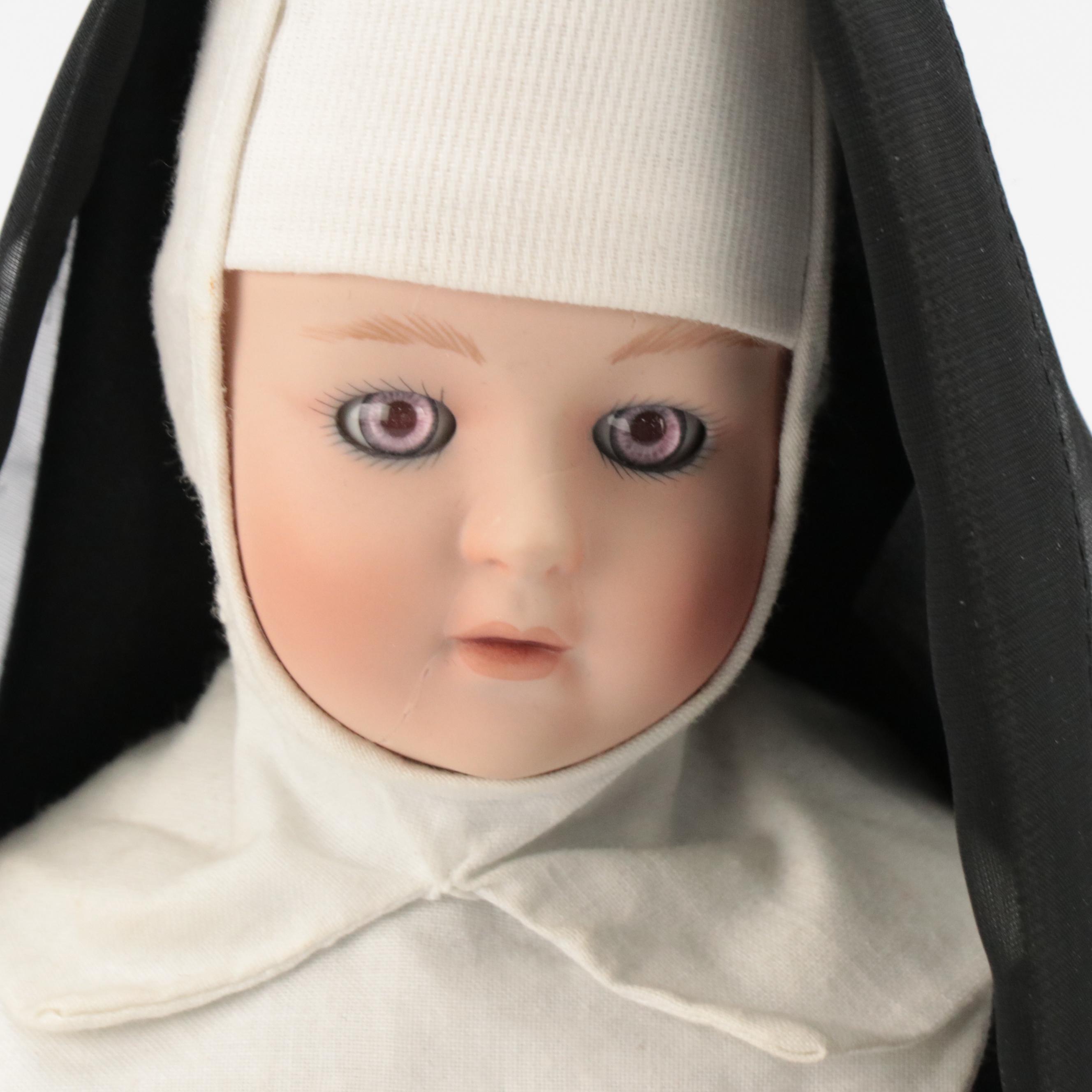 Porcelain Benedictine Nun Doll