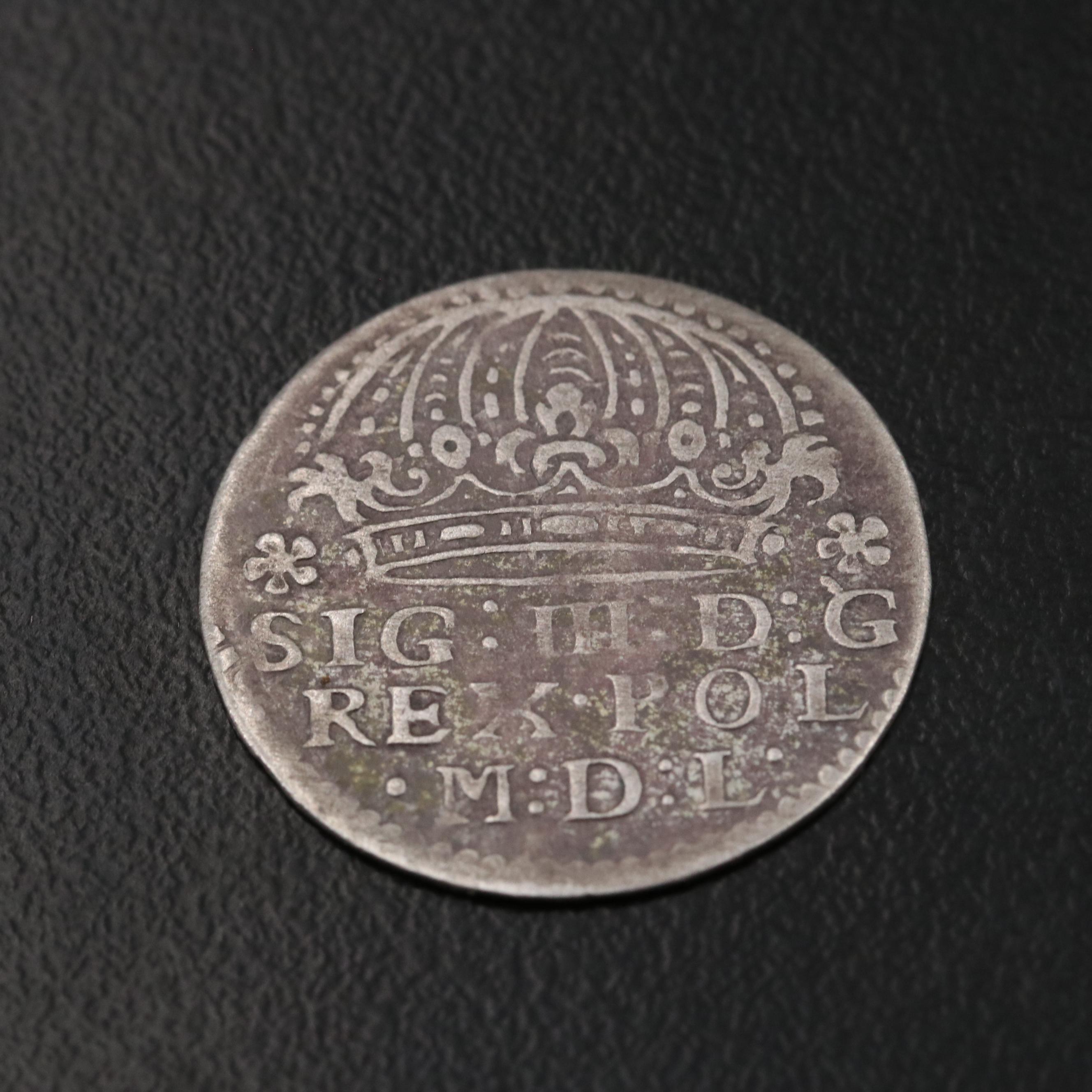 1610 Poland Kingdom Silver 7 1/2-Groszy Coin of Sigismund III