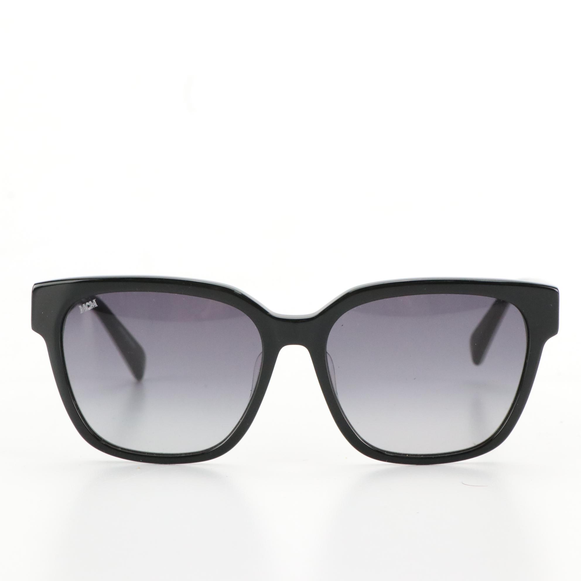 MCM 728SLB 005 Black Wayfarer Sunglasses with Tinted Jawns Case