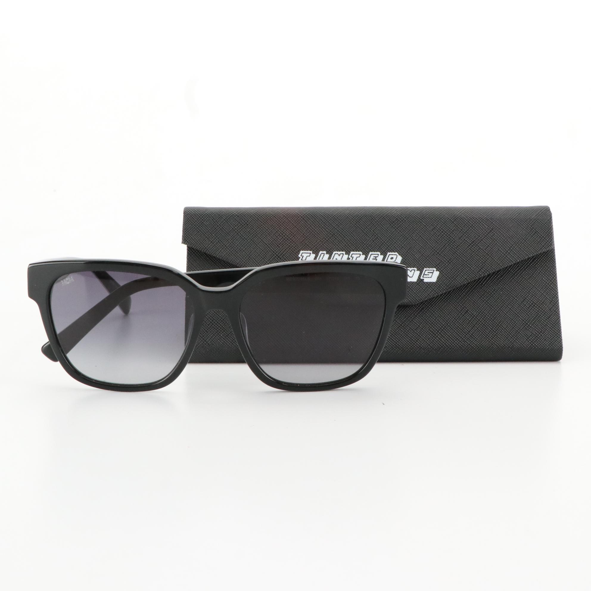 MCM 728SLB 005 Black Wayfarer Sunglasses with Tinted Jawns Case