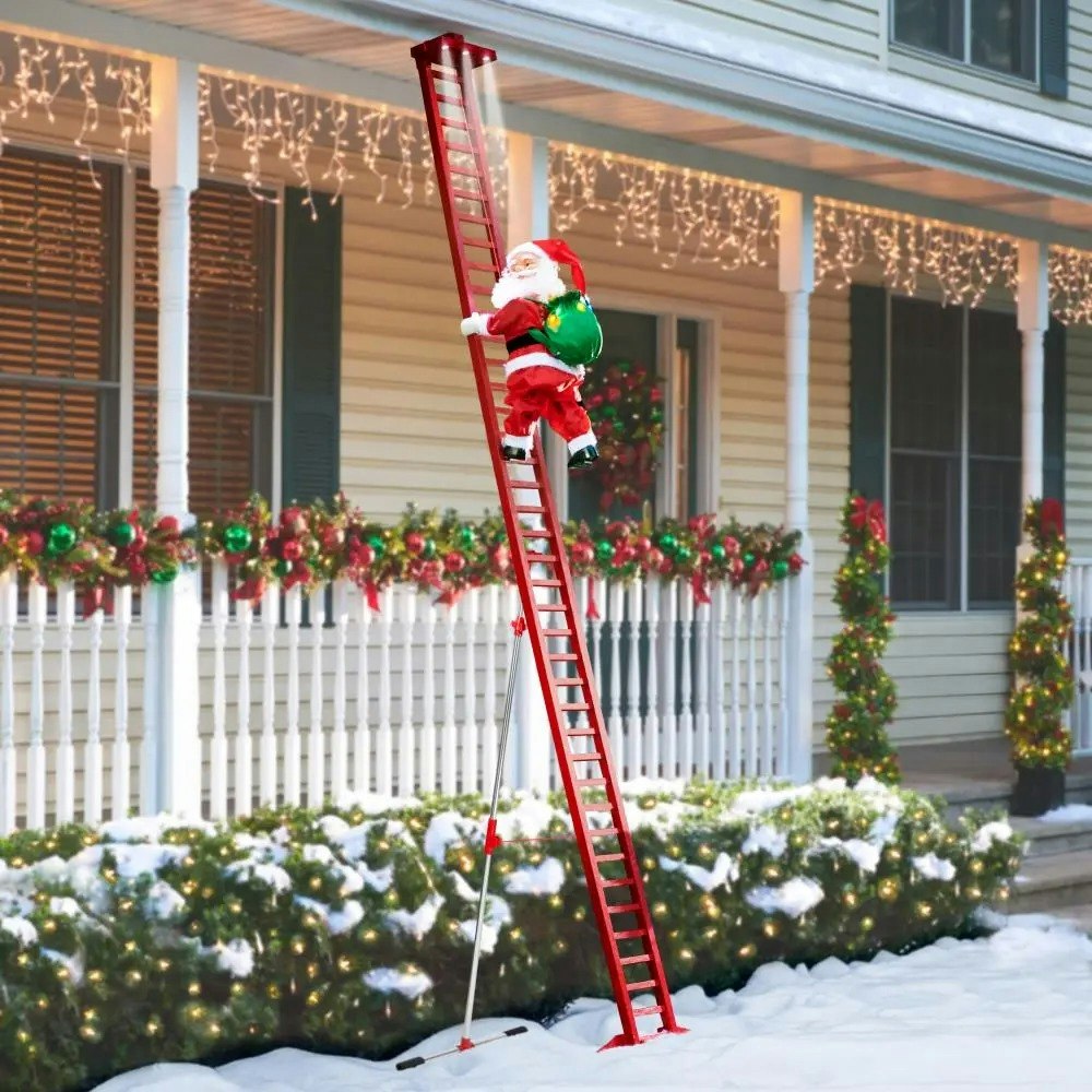 Mr. Christmas Animated Outdoor Climbing Santa Decoration