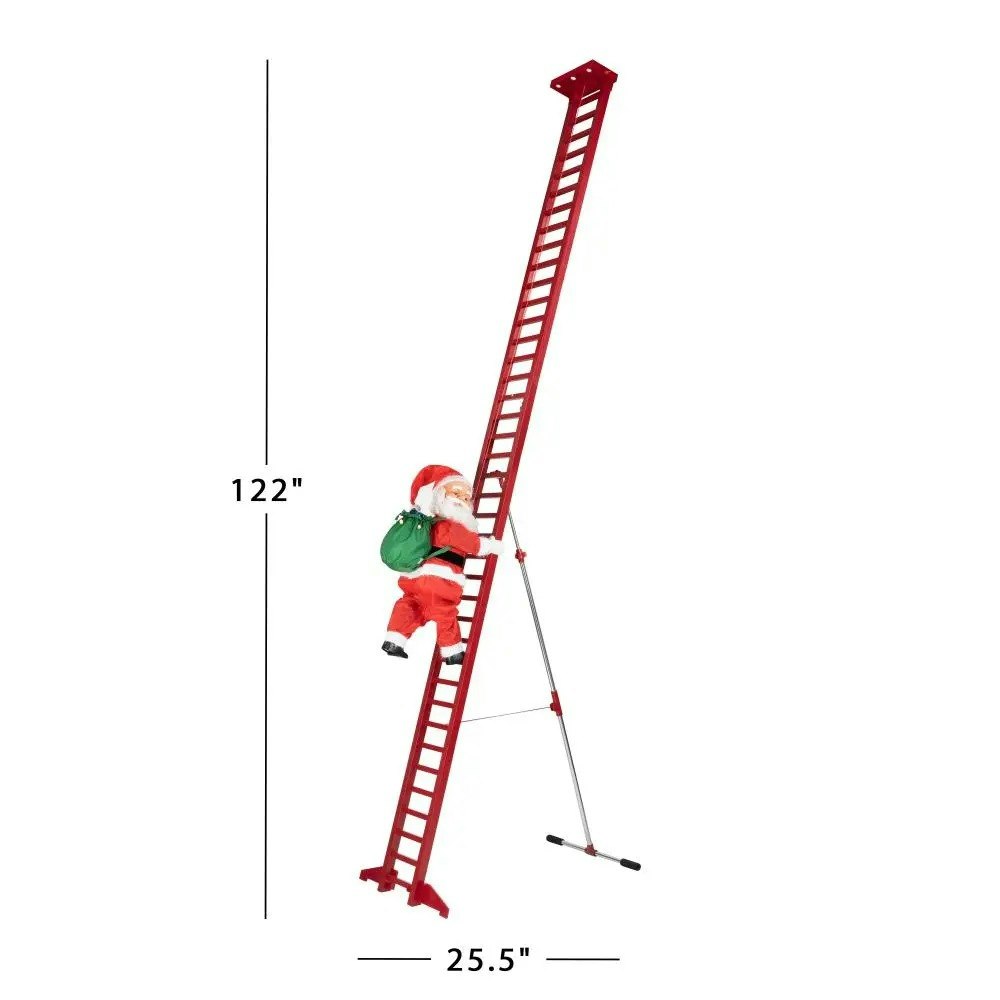 Mr. Christmas Animated Outdoor Climbing Santa Decoration