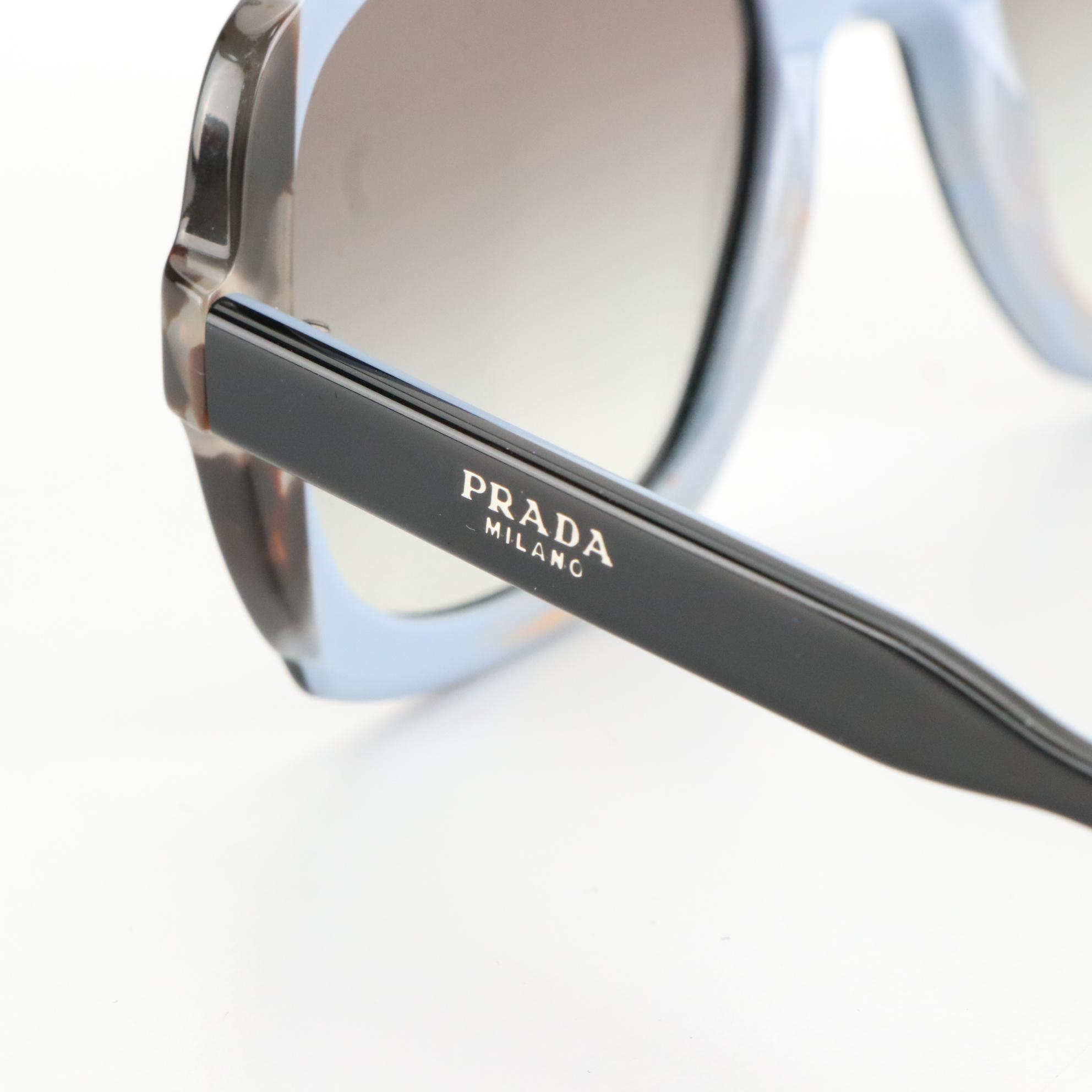 Prada SPR 16U Oversized Square Sunglasses with Case and Box