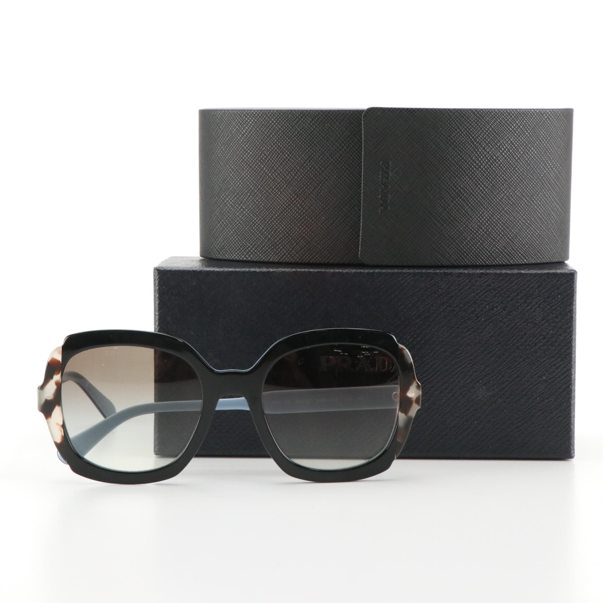 Prada SPR 16U Oversized Square Sunglasses with Case and Box