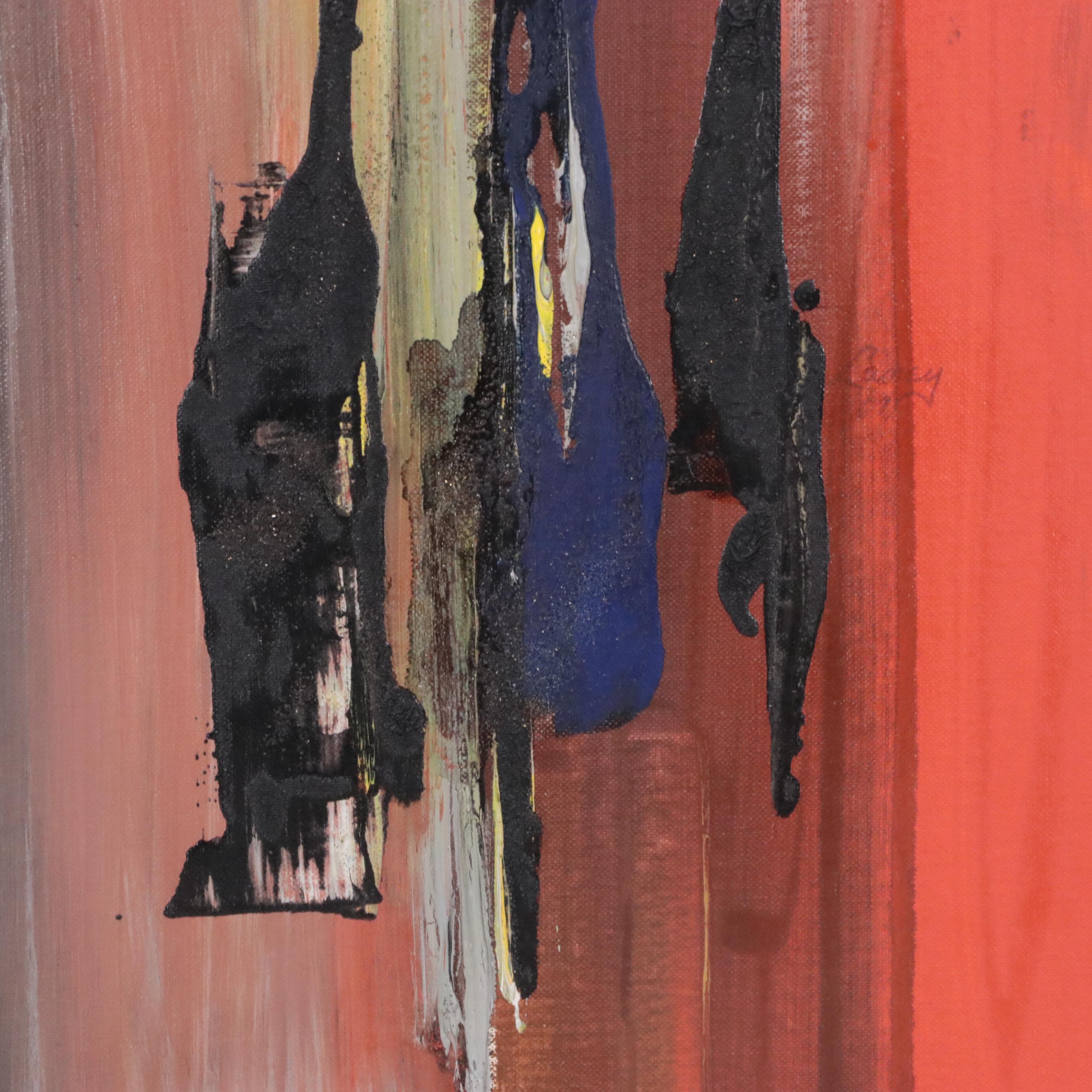 Mixed Media Abstract Non-Objective Painting, 1967