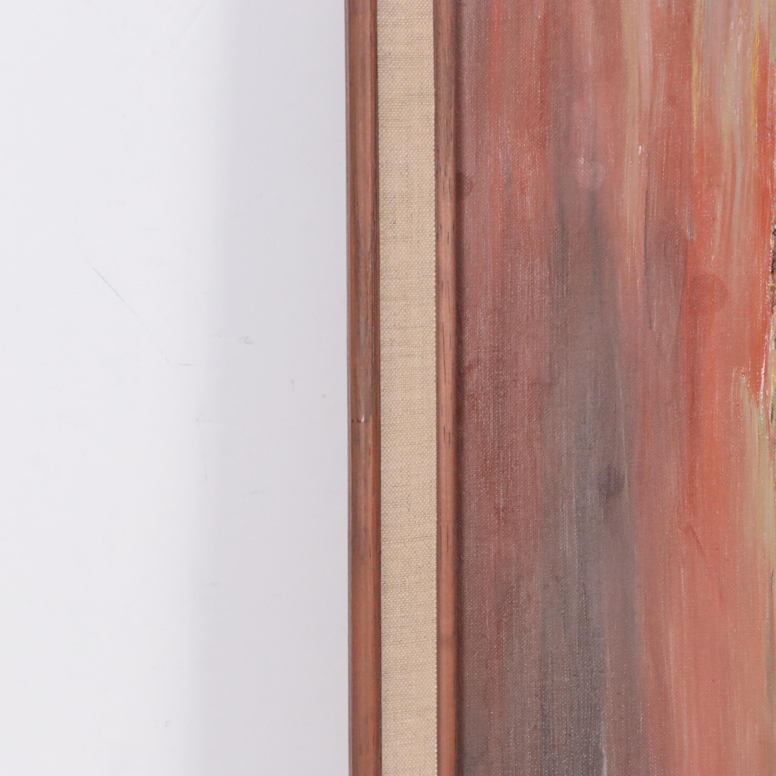 Mixed Media Abstract Non-Objective Painting, 1967