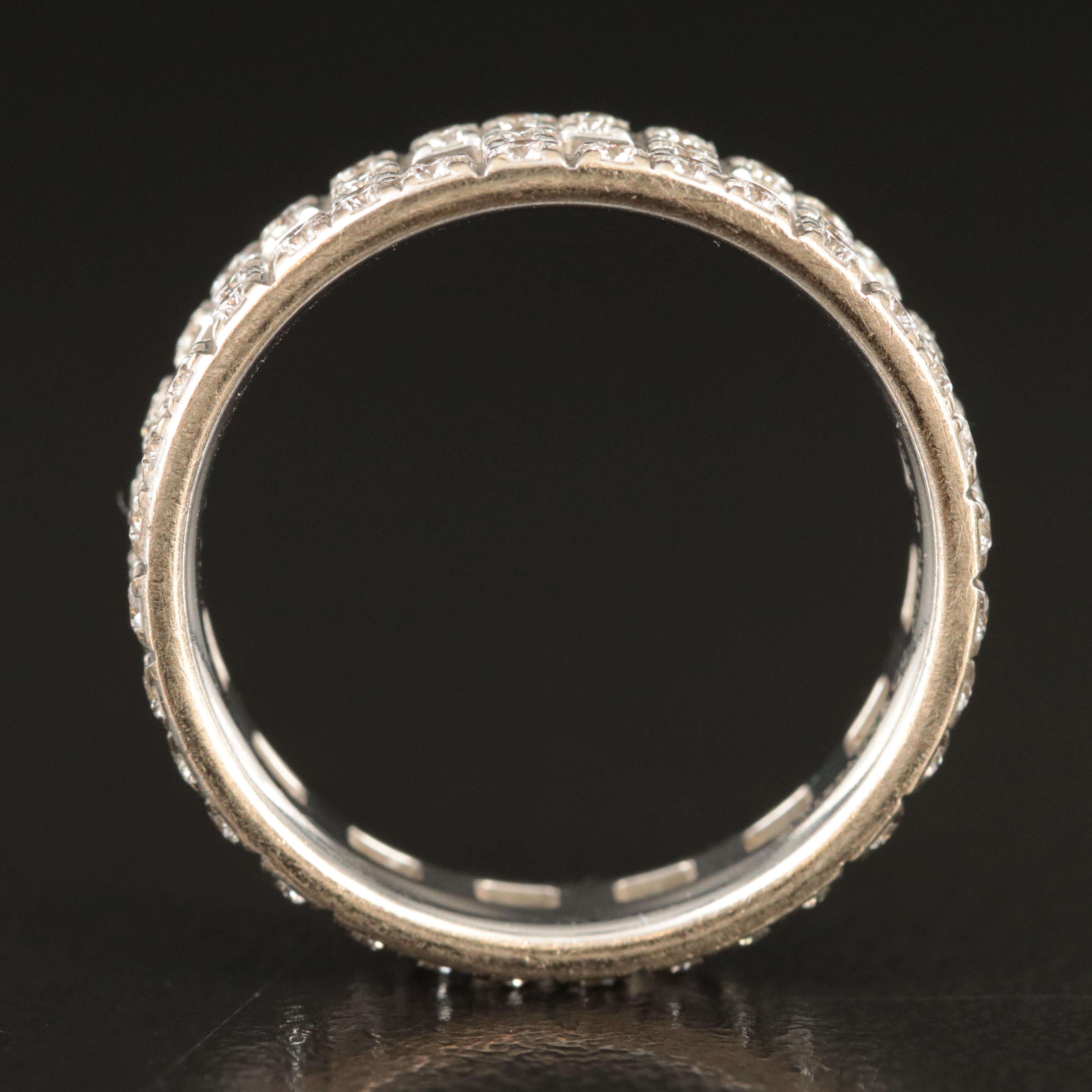 Tiffany & Co. "Tiffany True" 18K  0.99 CTW Diamond T Band