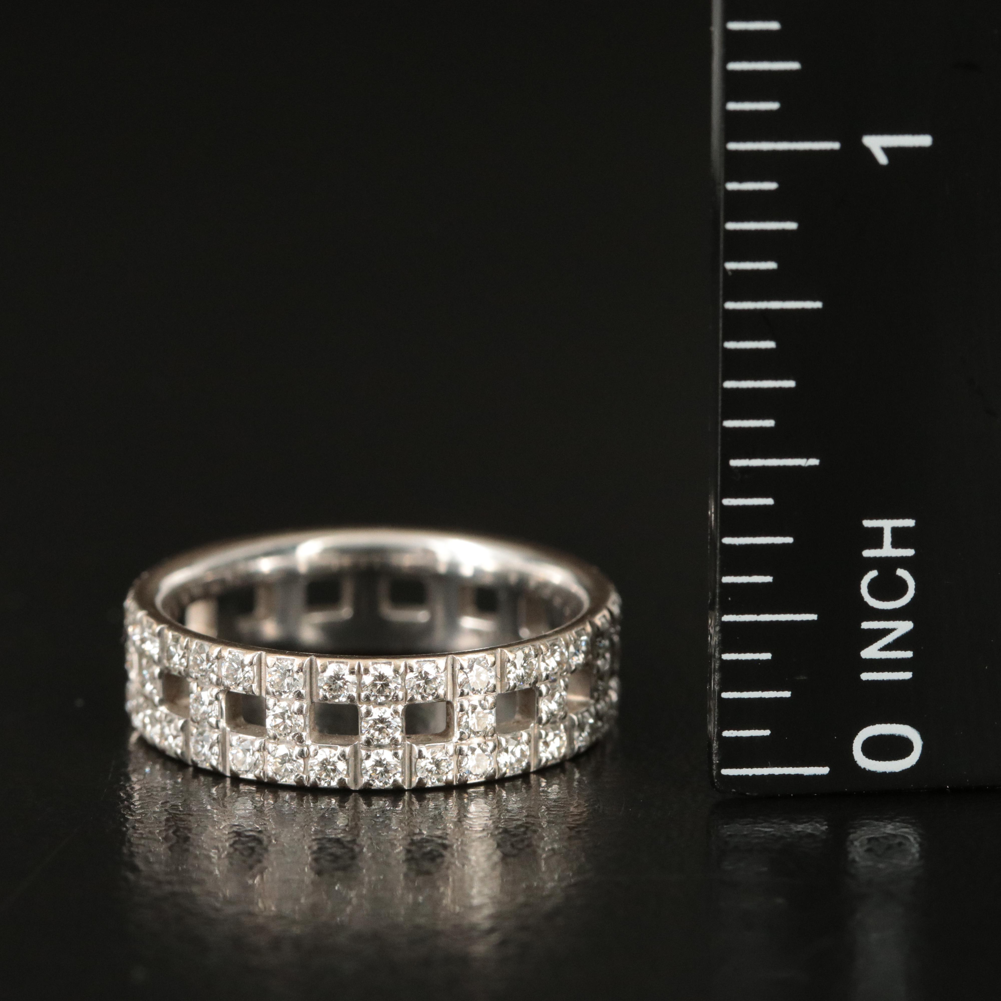 Tiffany & Co. "Tiffany True" 18K  0.99 CTW Diamond T Band